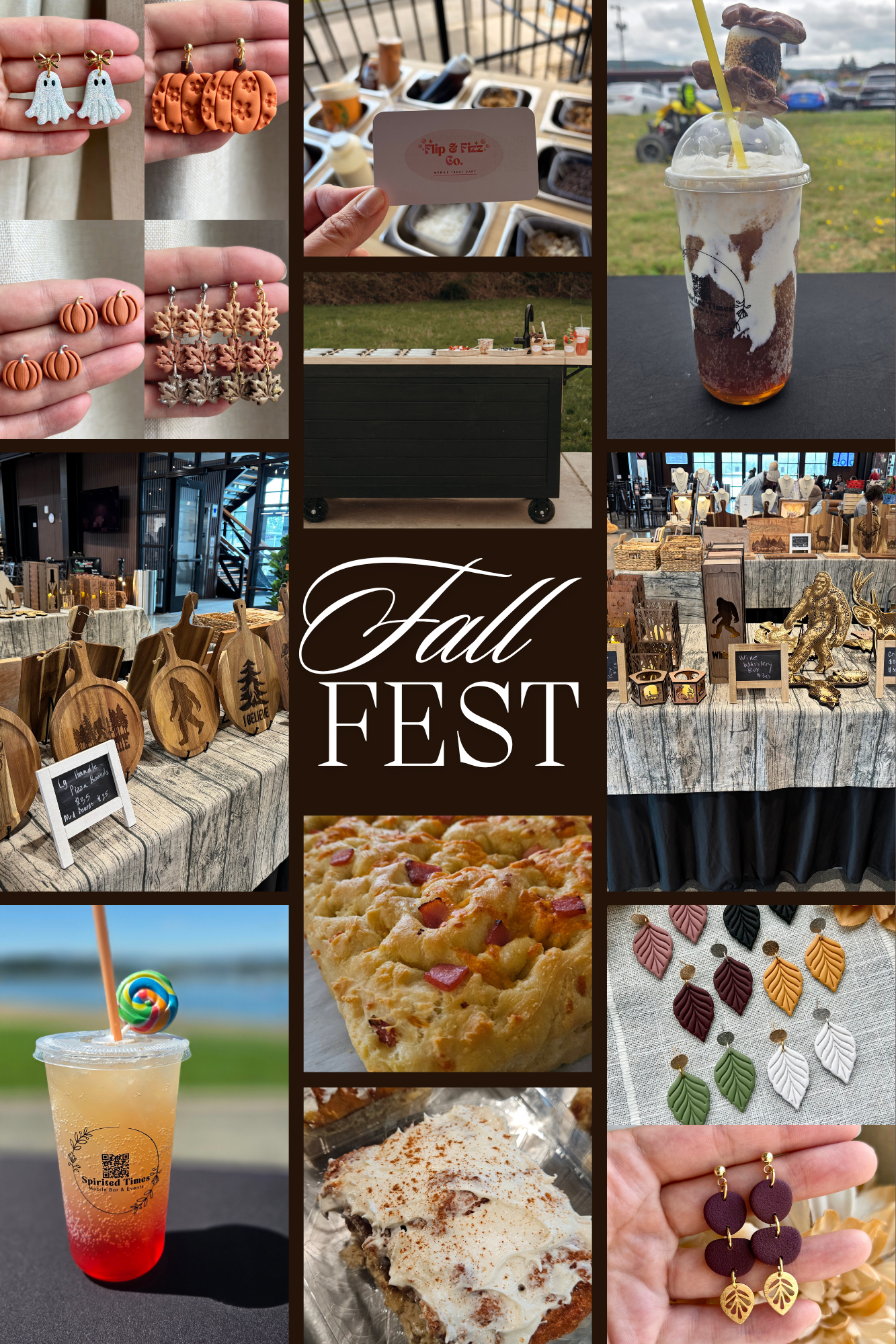 ✨Sixth Vendor Highlight!✨

Here is our SIXTH Vendor highlight for this year’s Fall Fest! Leading up to the Fall Fest, we will highlight a few vendors daily during the week. Today, we’re featuring Flip & Fizz Co, Spirited Times, Wilderness Designs by 