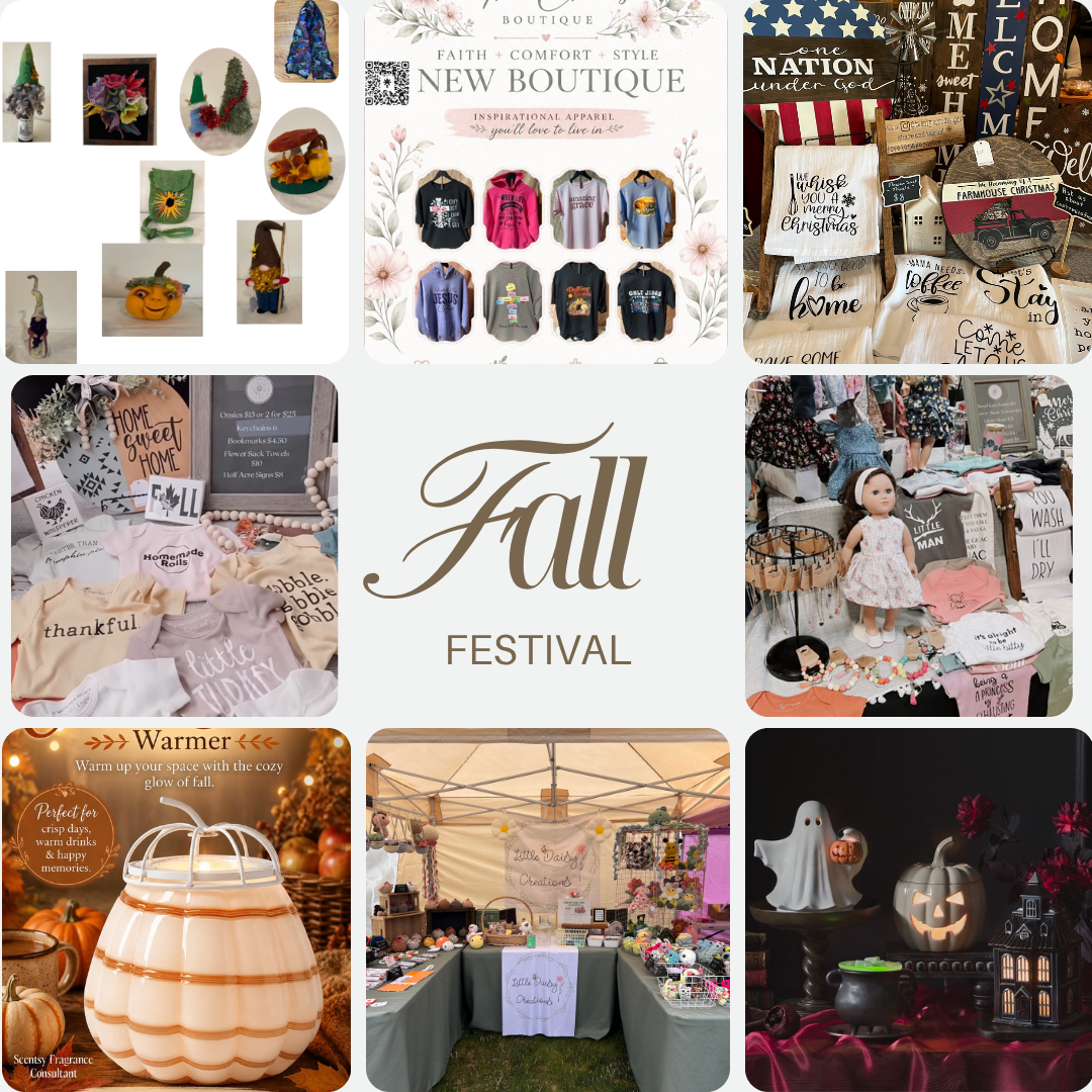 ✨Second Vendor Highlight!✨

Here is our SECOND Vendor highlight for this year’s Fall Fest! Leading up to the Fall Fest, we will highlight a few vendors daily during the week. Today, we’re featuring Scentsy, Twenty Acre Designs, Little Daisy Creations