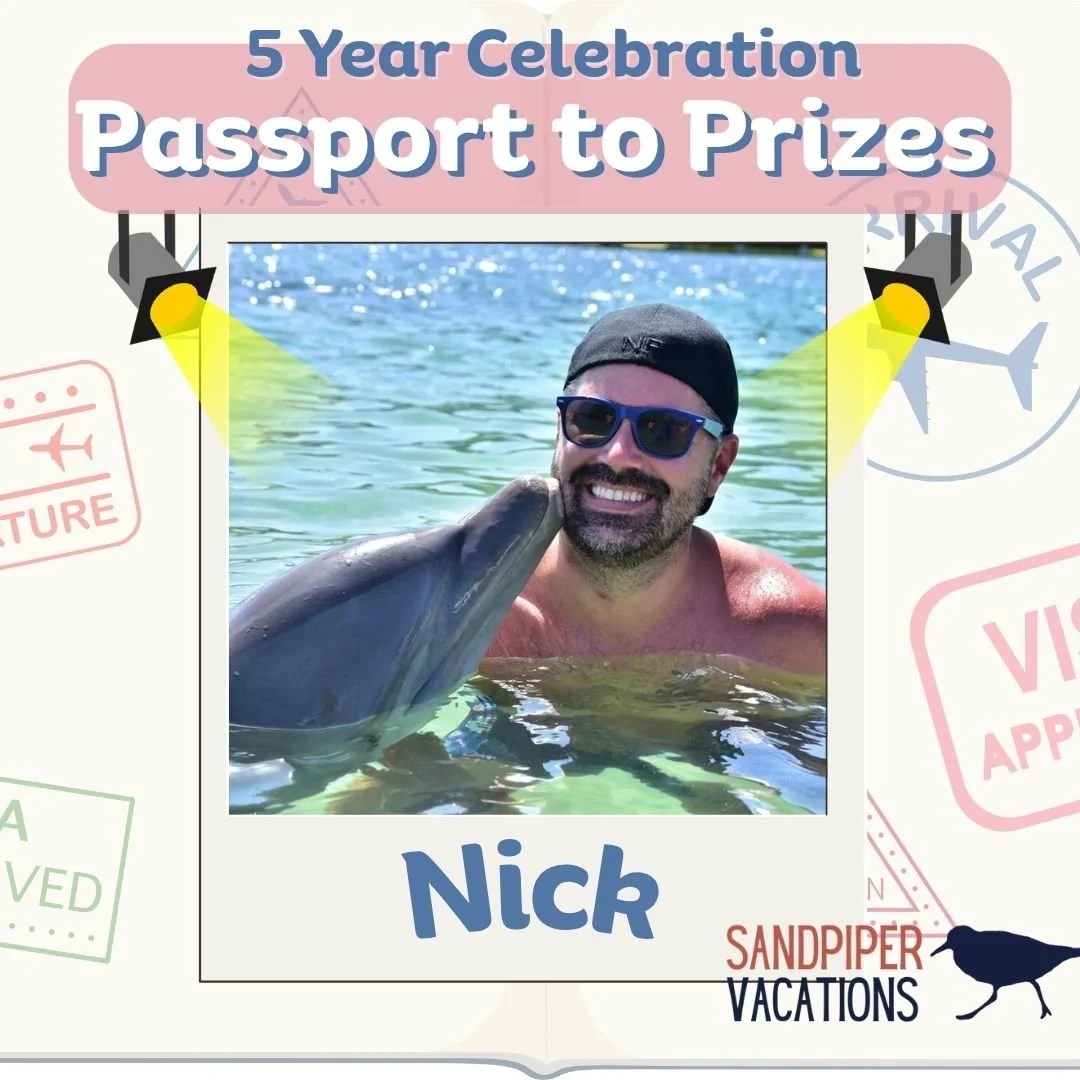 💌 Passport to Prizes: Founder Spotlight ✨
Meet Nick Bryan, the heart behind Sandpiper Vacations. ❤️
What started as a dream during the height of the pandemic has grown into a thriving, inclusive travel family — celebrating five incredible yea
