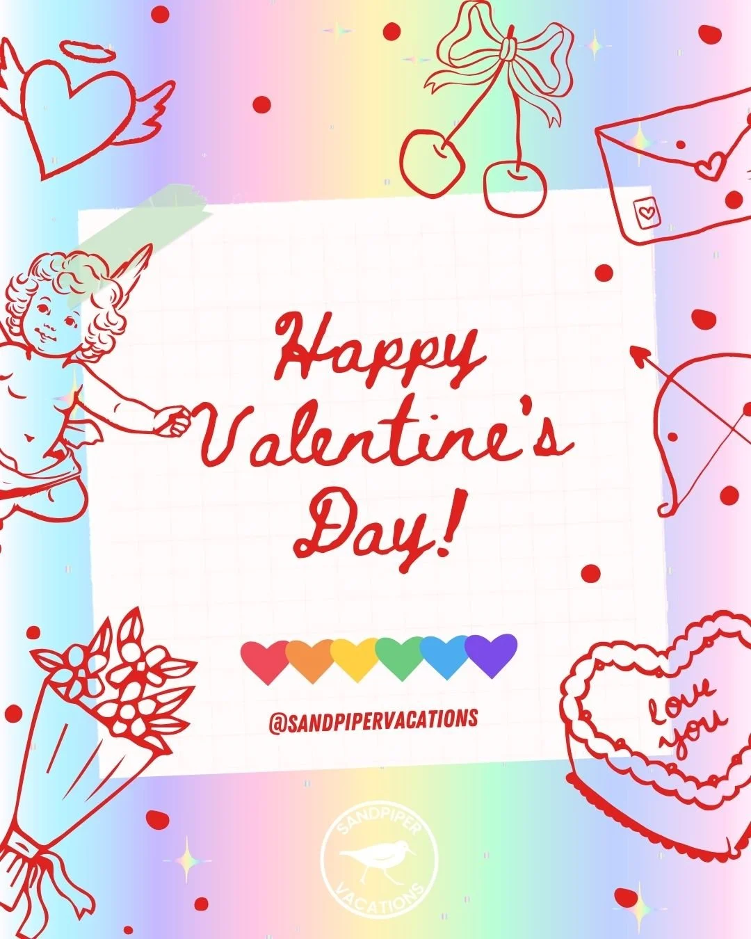 Whether you're celebrating with the love of your life, still searching for your perfect match, or simply enjoying your fabulous self&mdash;Happy Valentine&rsquo;s Day! 💐🌈

At Sandpiper, we know love is limitless, coming in all shapes, sizes, and st