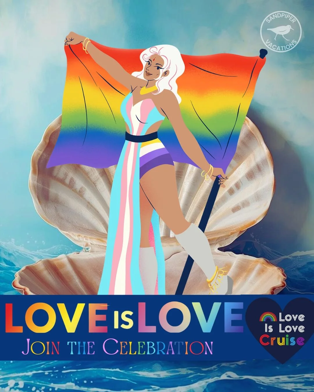 Rise from the sea like a modern-day goddess and let your true colors shine 🌈✨

Step aboard the Love Is Love Cruise 2026&mdash;where beauty, freedom, and authenticity take center stage. Powered by unapologetic pride, this 5th annual sailing is your i