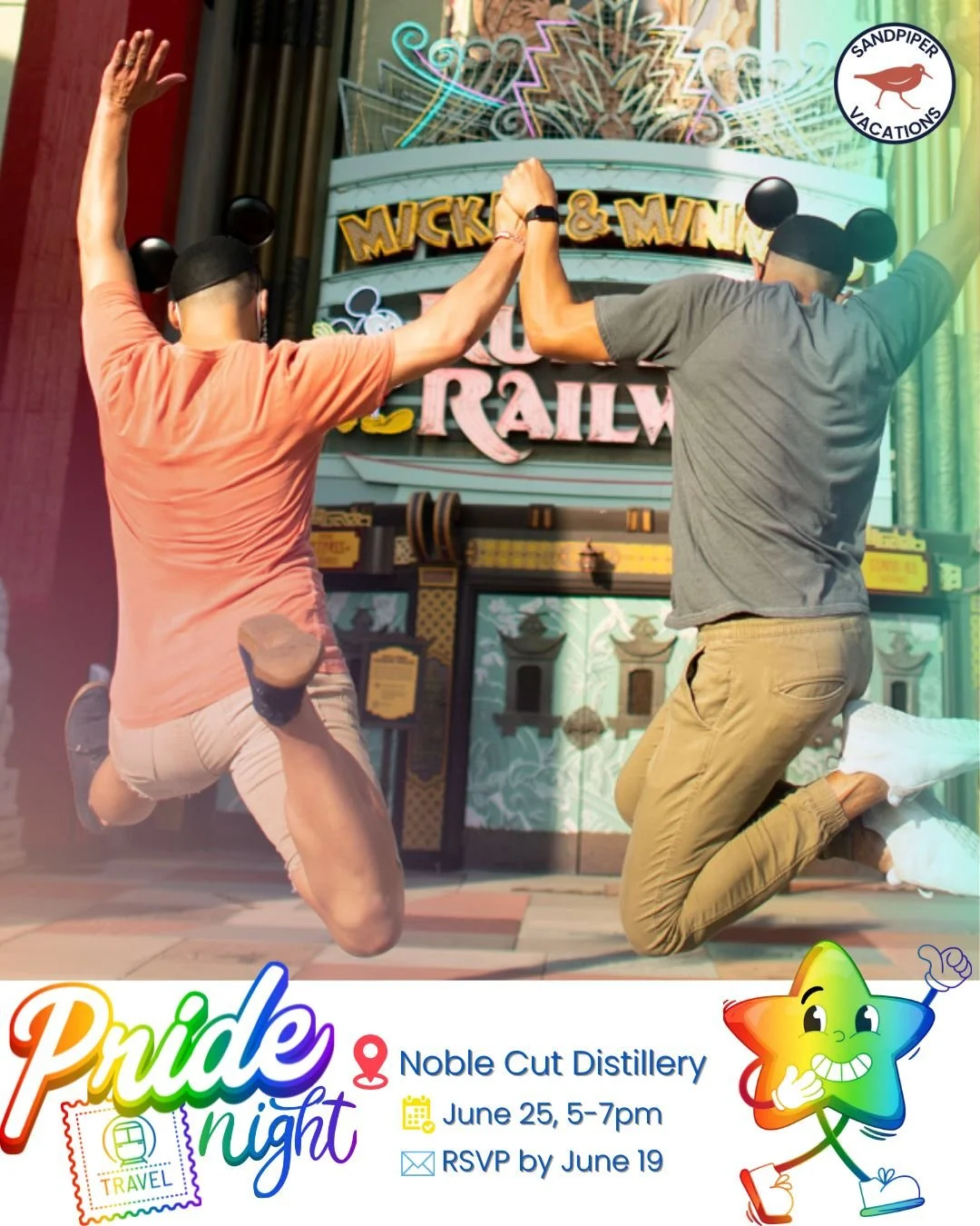 🌈✈️ Pride. Travel. Fun. The three things we do best!

There's still time to join us for our FREE Pride Travel Night on June 25 from 5&ndash;7 PM at Noble Cut Distillery in Gahanna, Ohio! 🎉

Whether you're dreaming of your next LGBTQ+ getaway, wanti