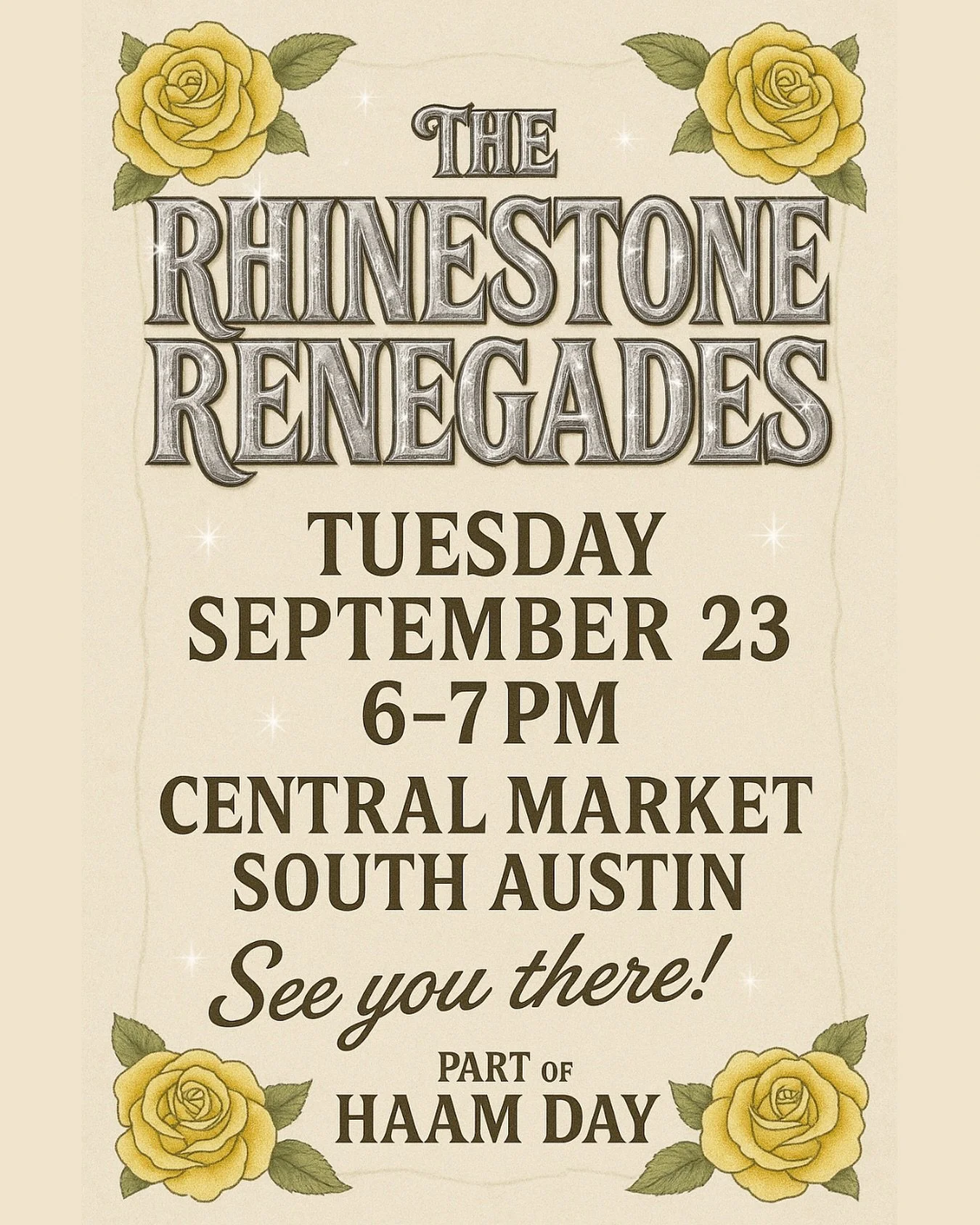 We are playing at @central_market in South Austin tomorrow from 6-7 PM as a part of the @myhaam day music festival!