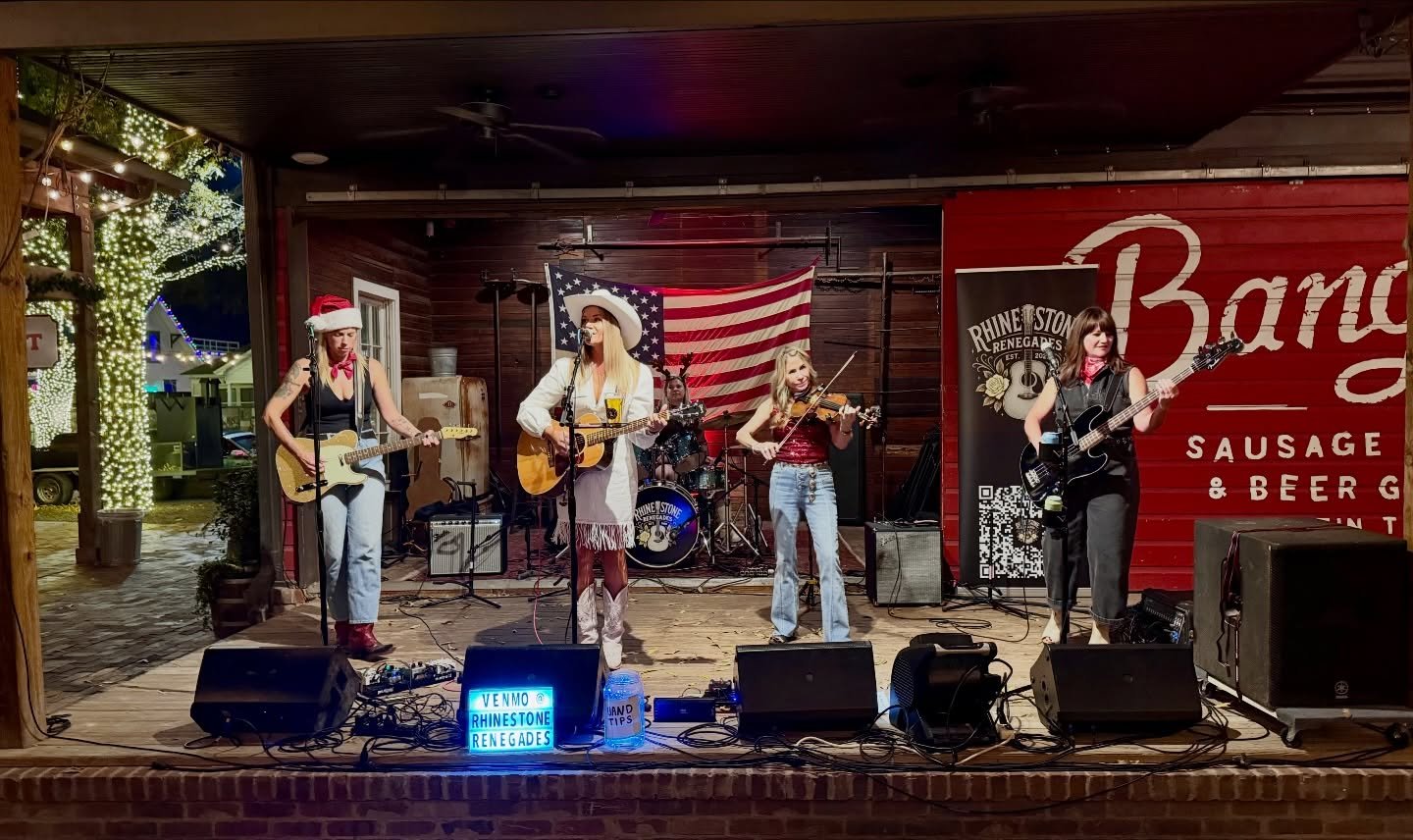 What a wonderful show at Banger&rsquo;s Sausage House on Rainey Street to close out 2025! This was also our bass player, Tara&rsquo;s, last show with us. Tara&mdash;we have loved sharing the stage and playing music with you for all of these years! We