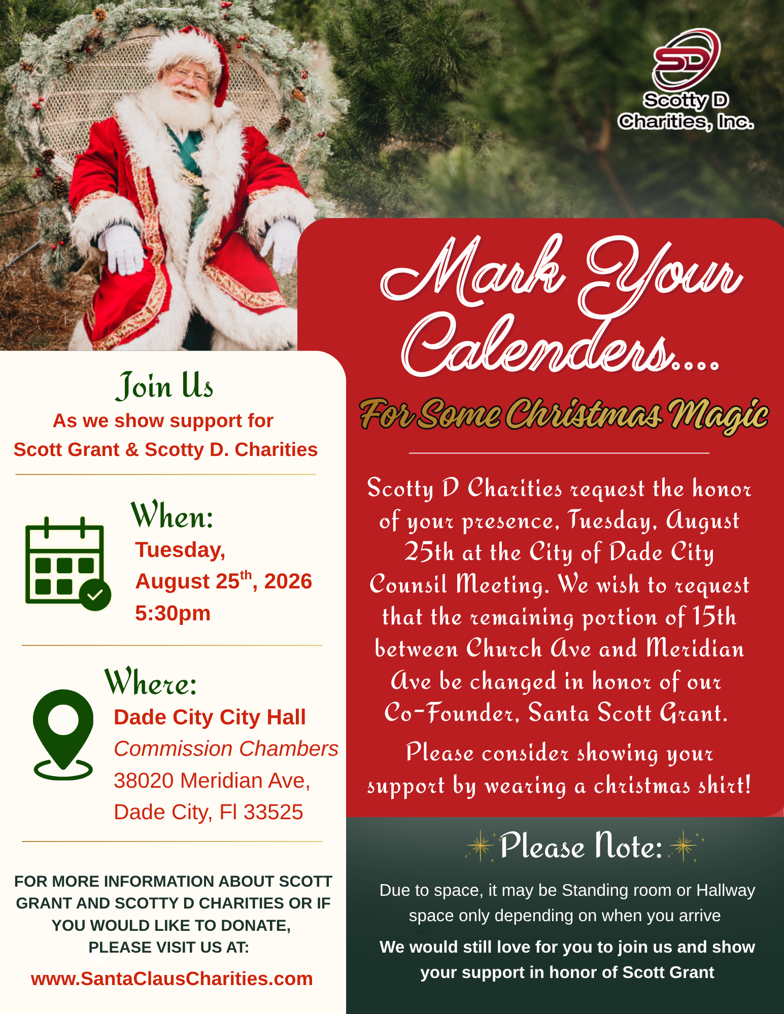 Dade City Commission to Consider Naming 15th Street “Santa Scott Grant Street” in Honor of Scotty D Charities Founder