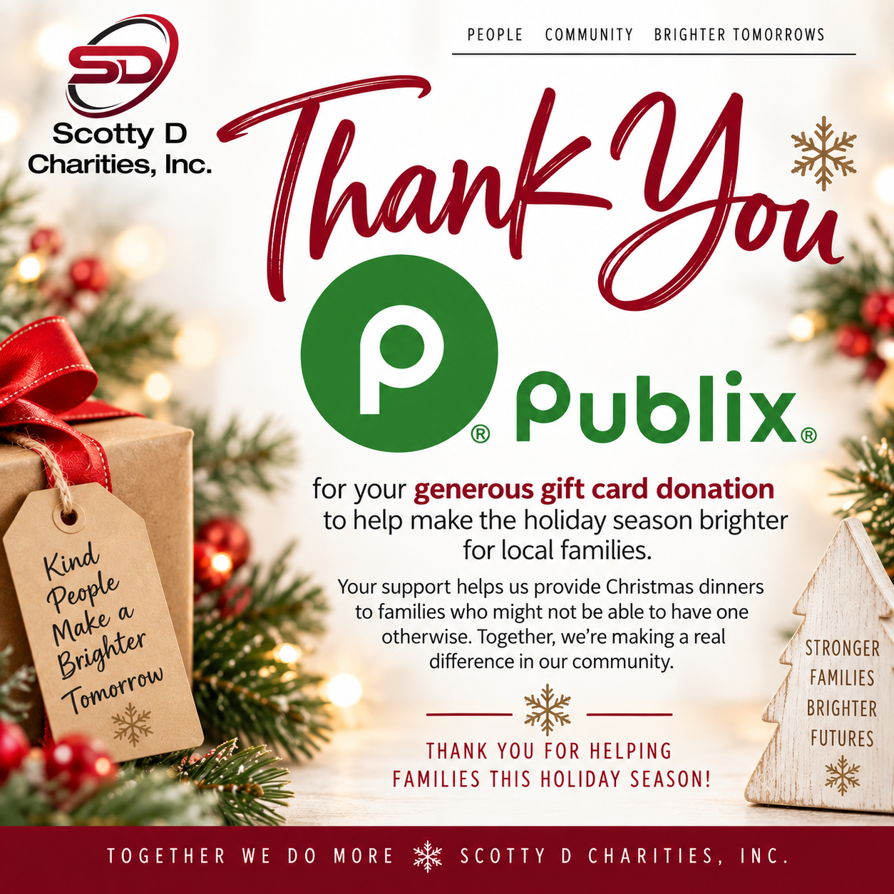 Publix and Scotty D Charities Join Together to Bring Holiday Meals to Pasco County Families
