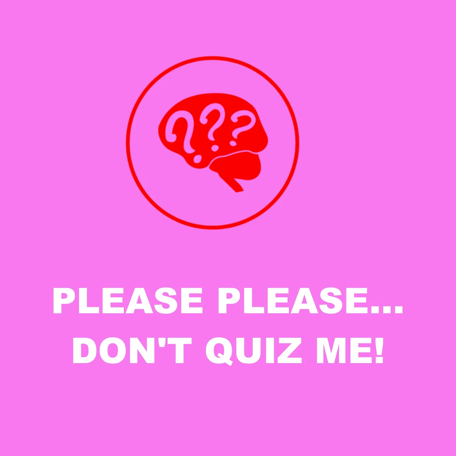 Please Please... Don't Quiz Me! cover art