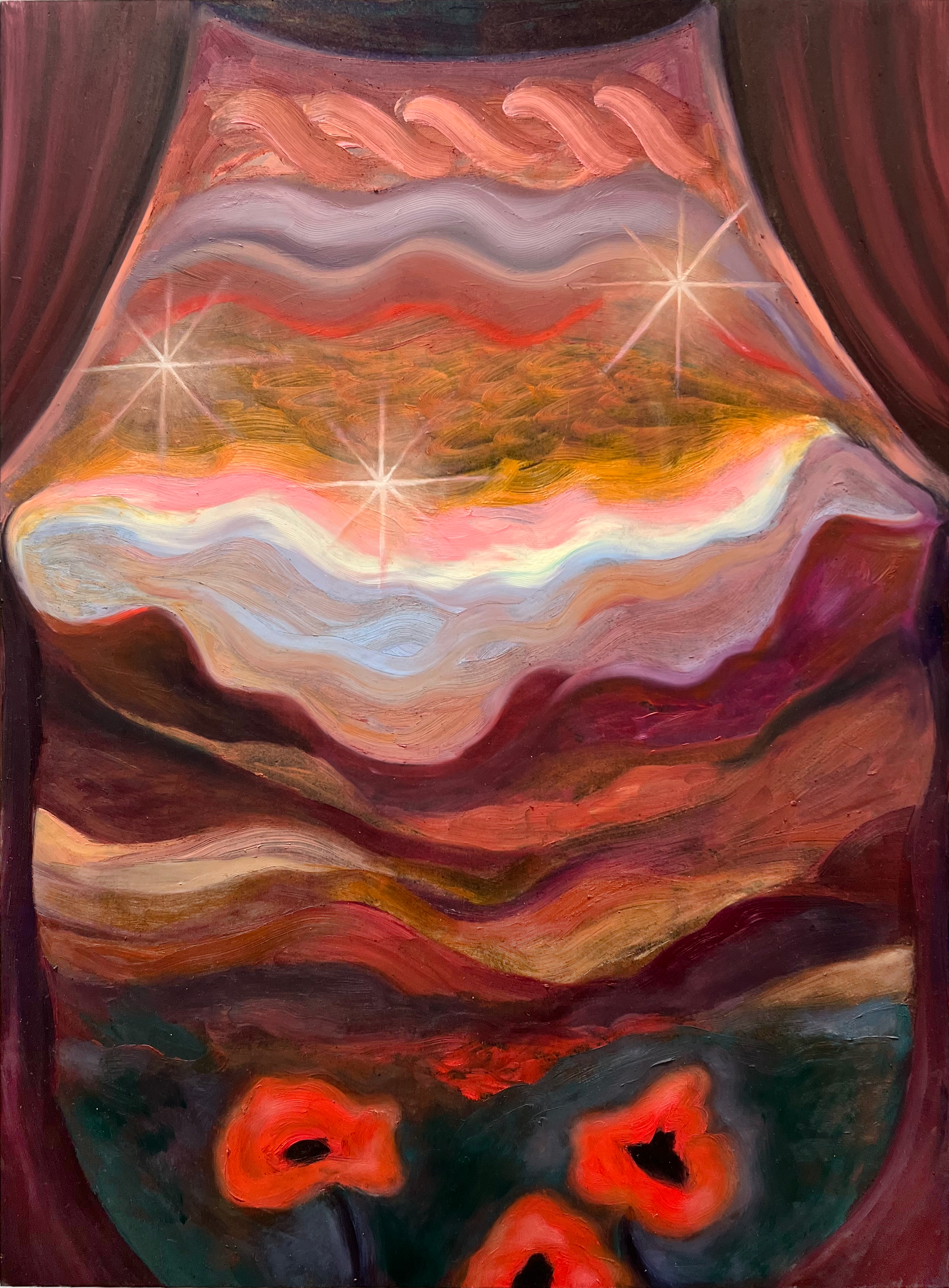 Window Dream (with dancing poppies), Margaret R Thompson 2023.PNG