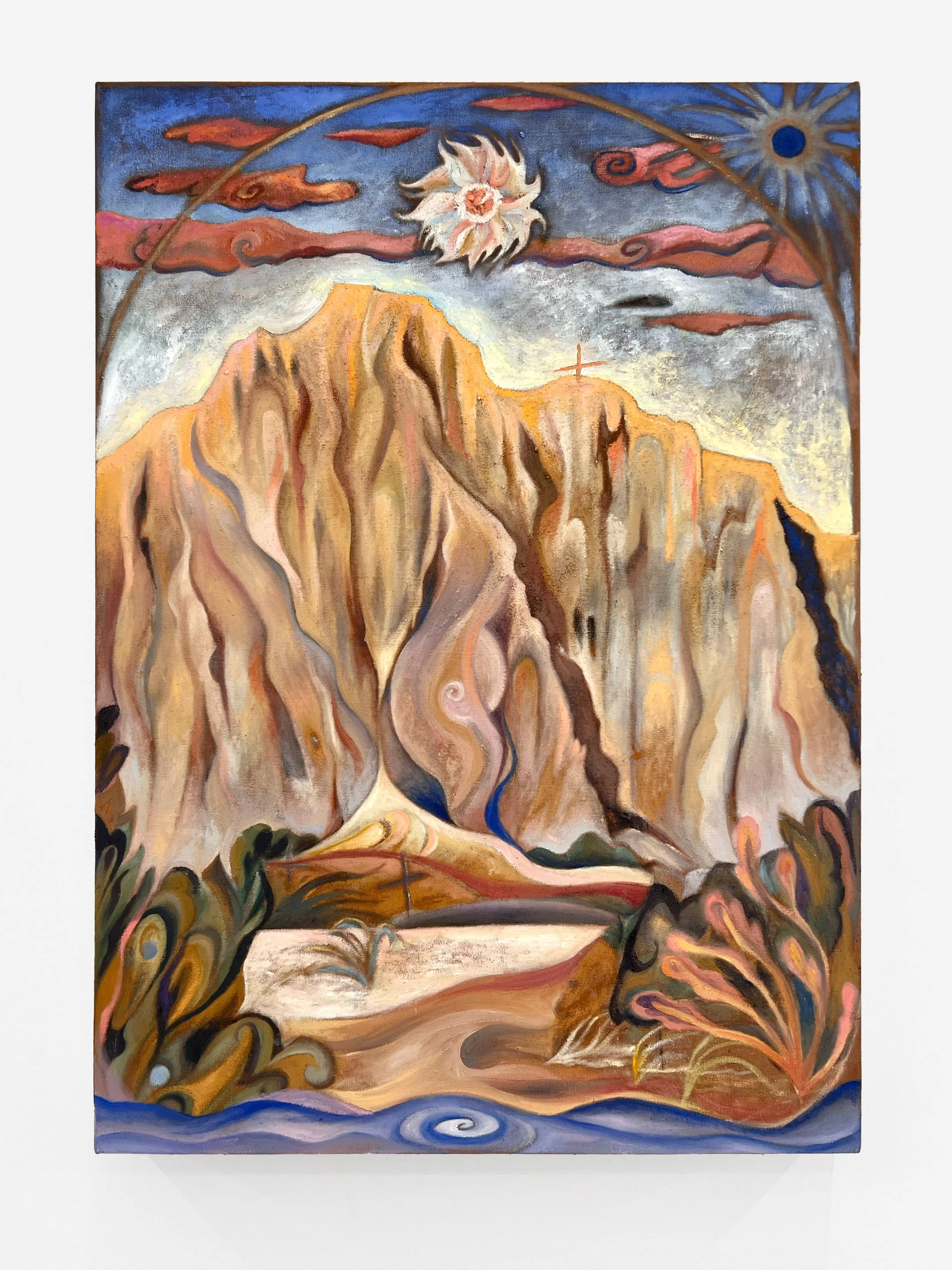   Night Blossom Over the White Ravine  Oil, wax, collected earth and mineral, natural pigment on linen 38 x 27 inches  Inquire   