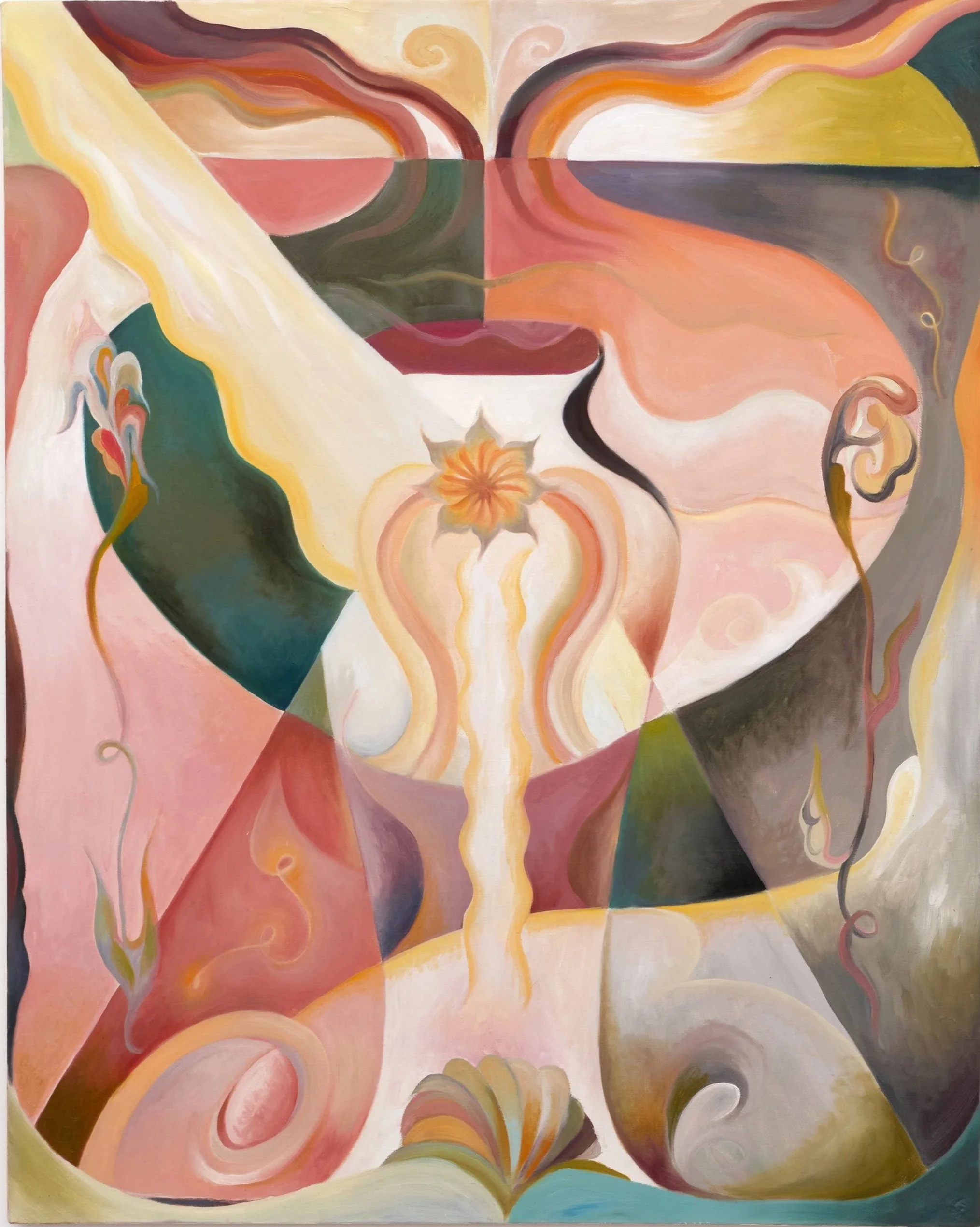 "Peribolos," 2026 | Oil and wax on linen | 30 x 24 in.