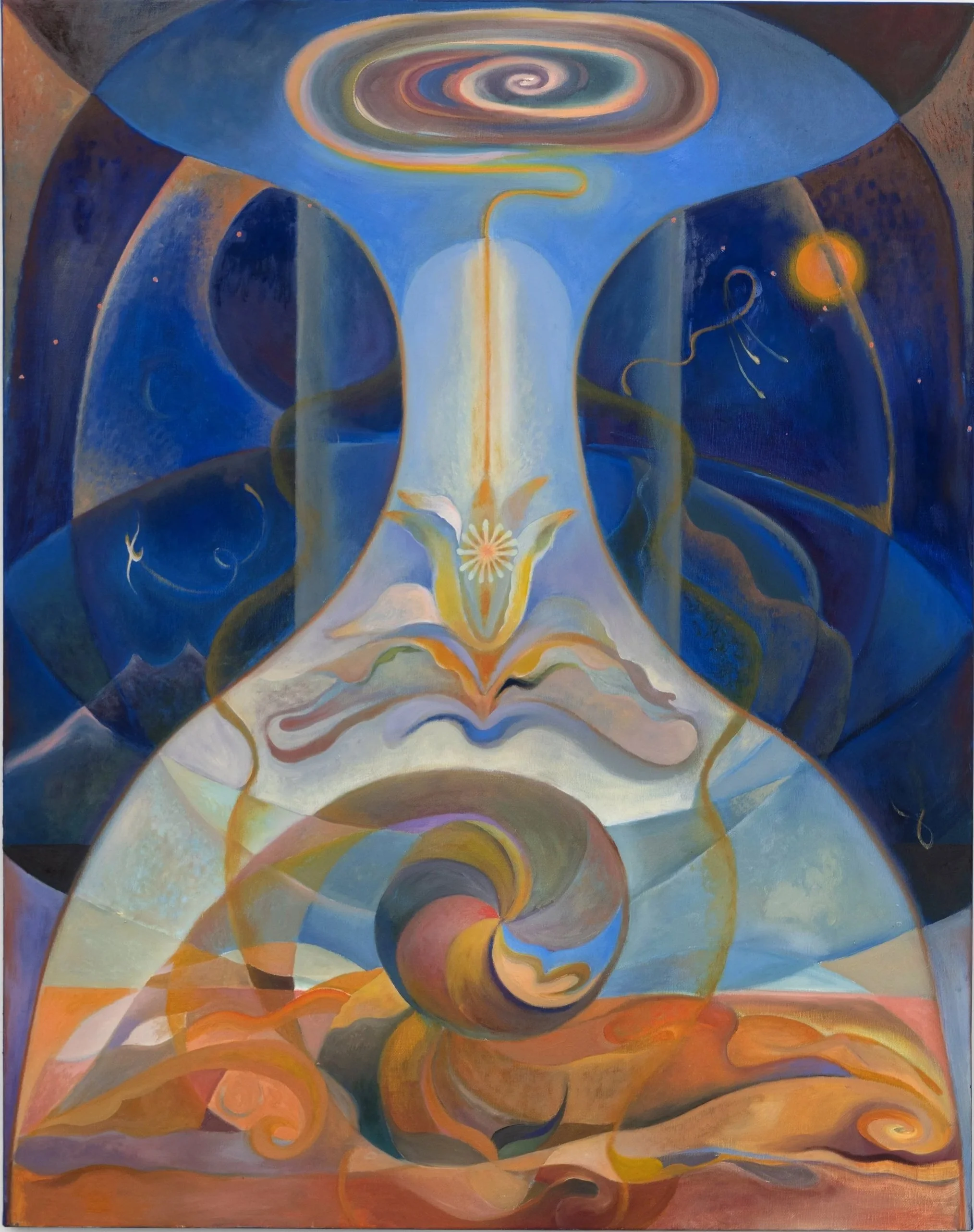 "Touching Infinity," 2025 | Oil and wax on linen | 30 x 24 in.