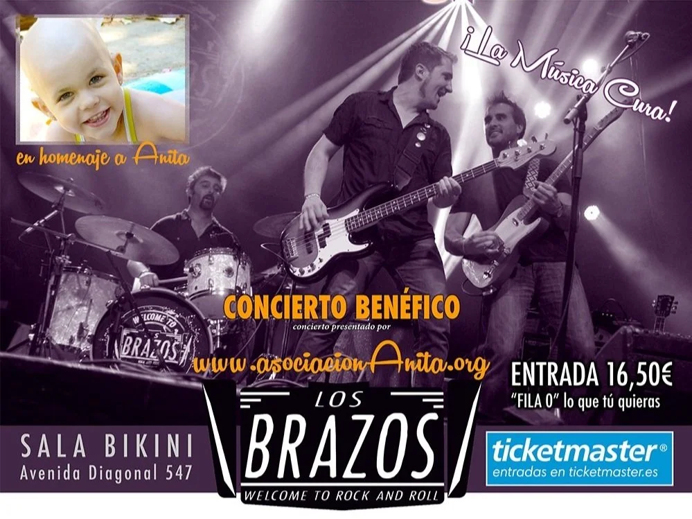Benefit Concert "Los Brazos" in Barcelona 100% for child development cancer research @HSJDBCN