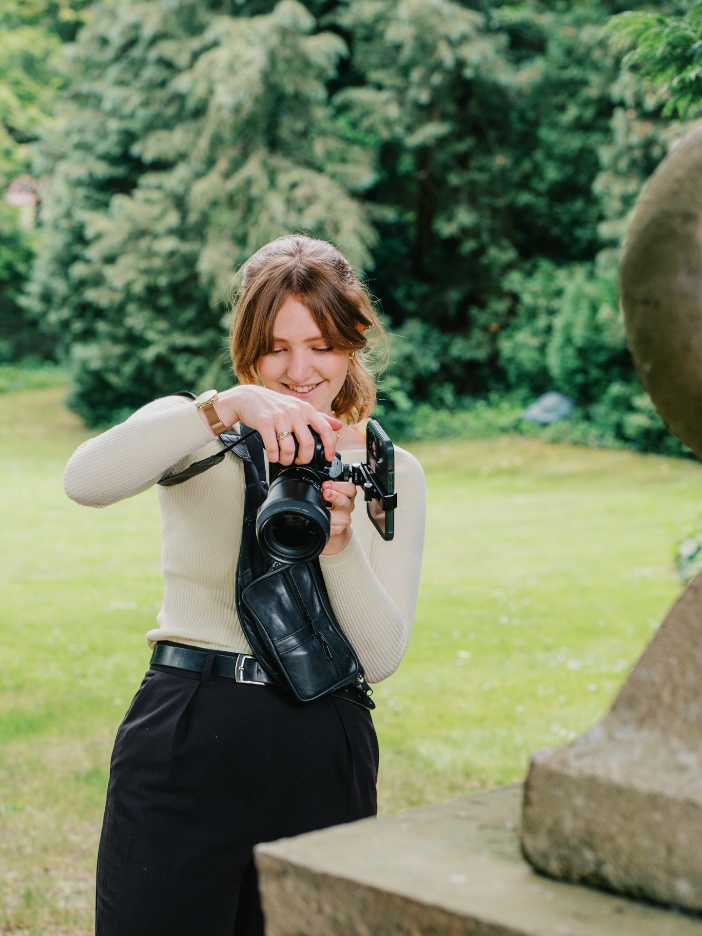 Hey! We haven&rsquo;t shown our faces in a good while on here so here&rsquo;s a few behind the scenes photos and snaps of us at weddings + some general life bits. 📸✨🤍

We are Jen &amp; Cal, a wedding photography and videography team based in the Mi