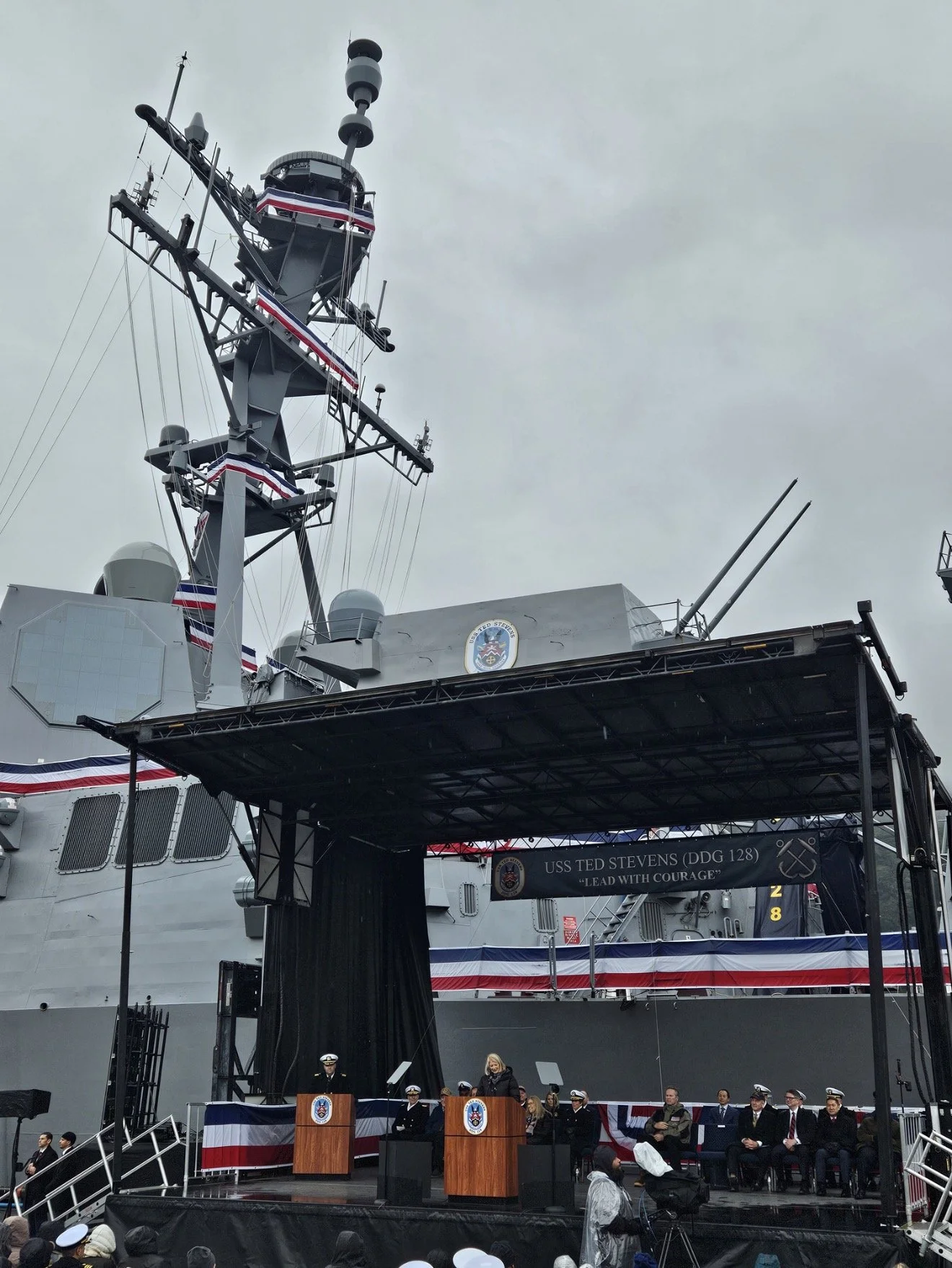 USS Ted Stevens Enters US Navy Fleet in Whittier Commissioning Ceremony