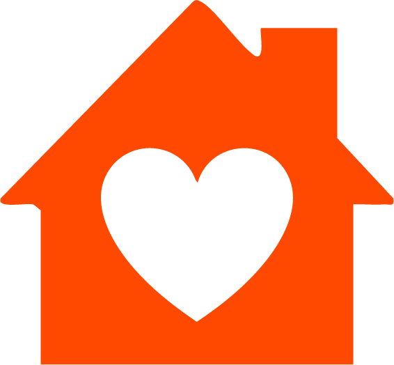 A house with a heart inside