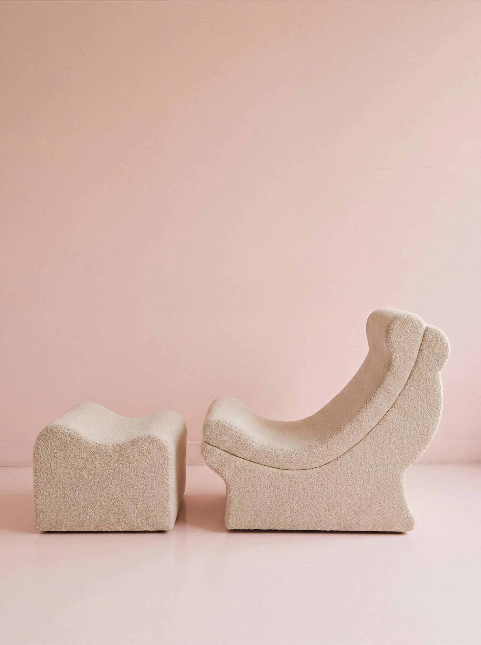 CARLA Slipper Chair and Ottoman — Natasha Baradaran