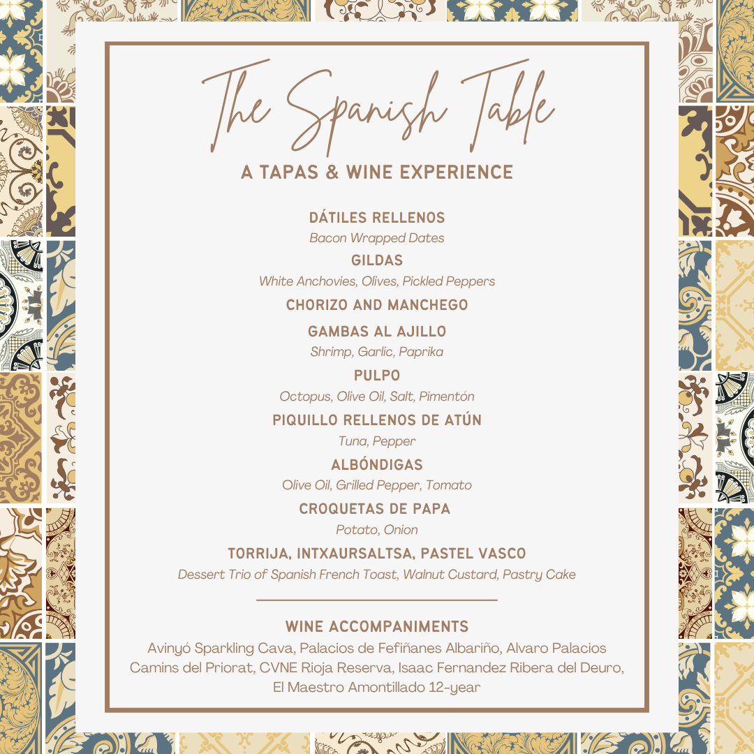 The Spanish Table: Tapas &amp; Wine Experience