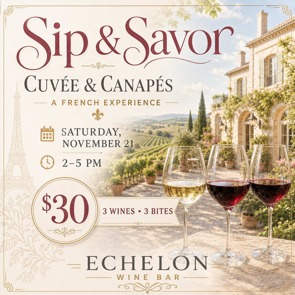 Sip & Savor Series - Cuvée & Canapés