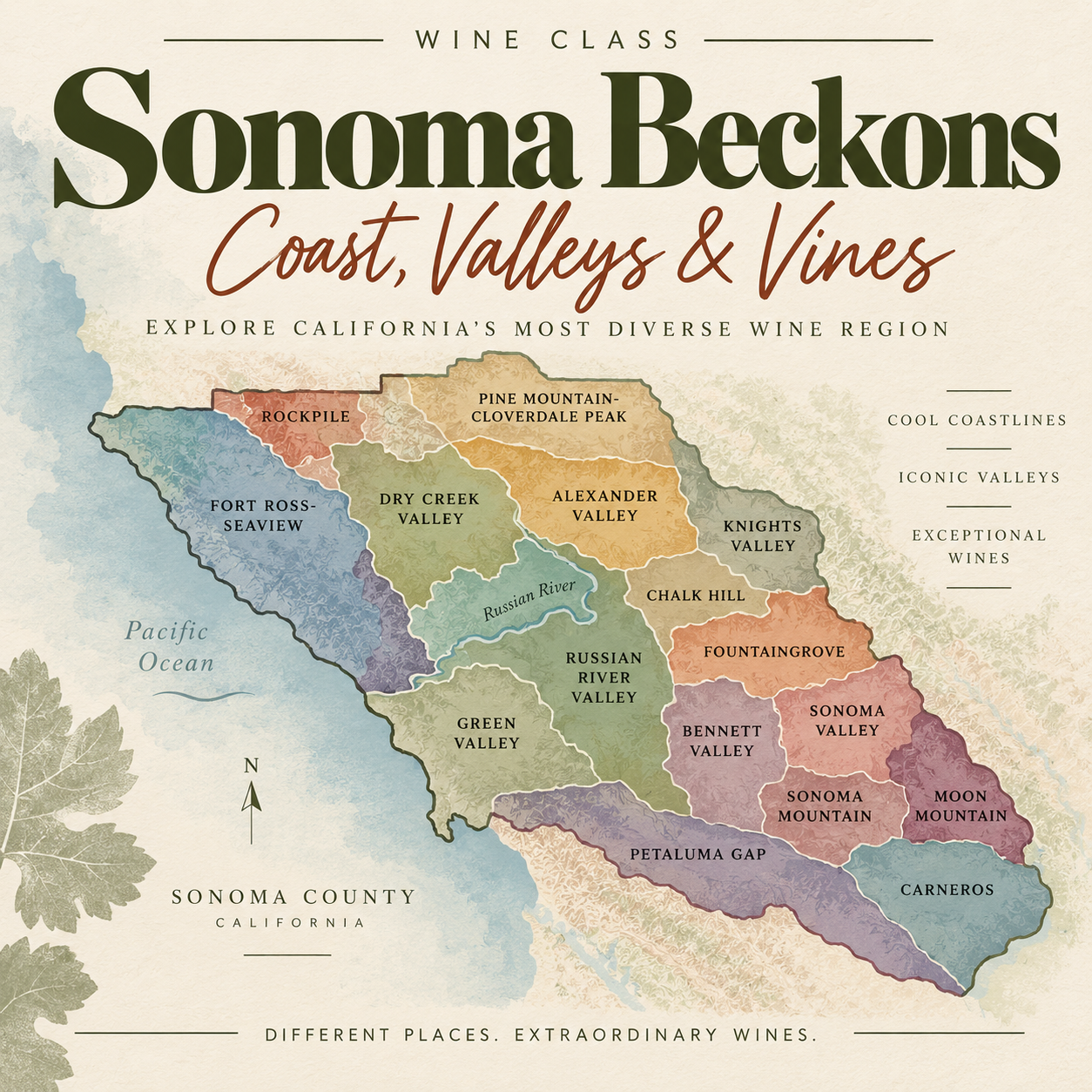 Sonoma Beckons: Coast, Valleys &amp; Vines