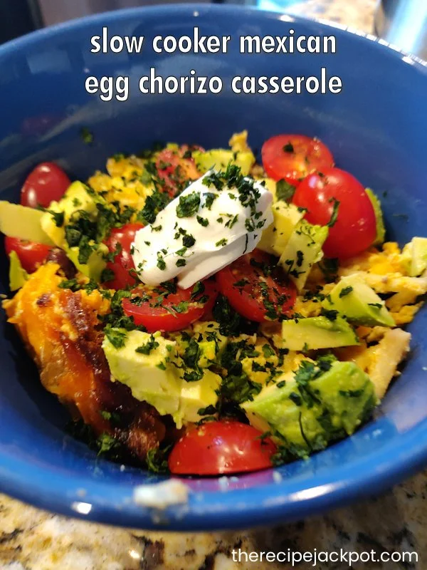 Slow Cooker Mexican Egg Chorizo Casserole