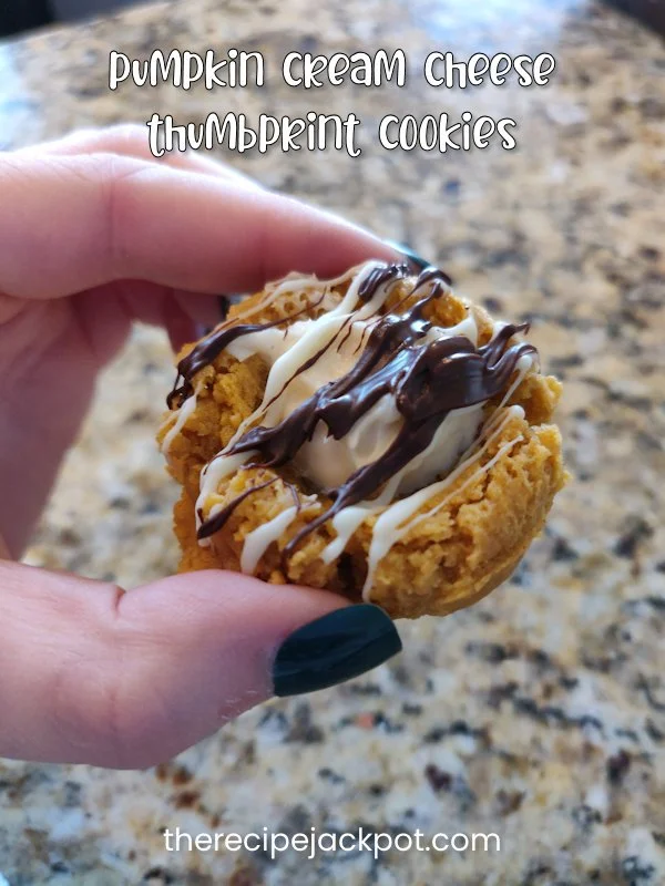 Pumpkin Cream Cheese Thumbprint Cookies