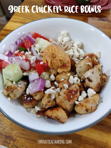Greek Chicken Rice Bowls