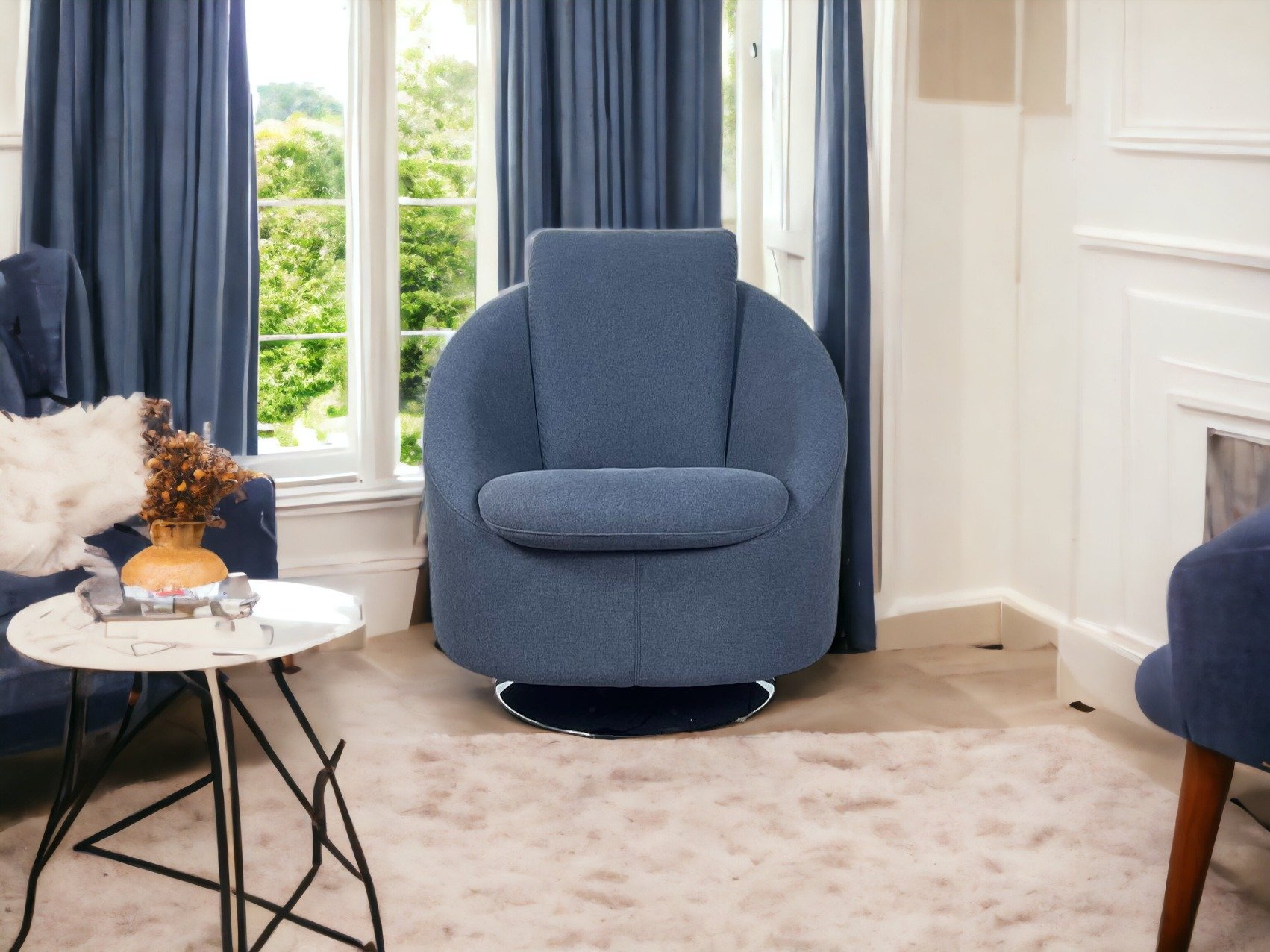 Houndstooth Lounge single seat w/fabric
