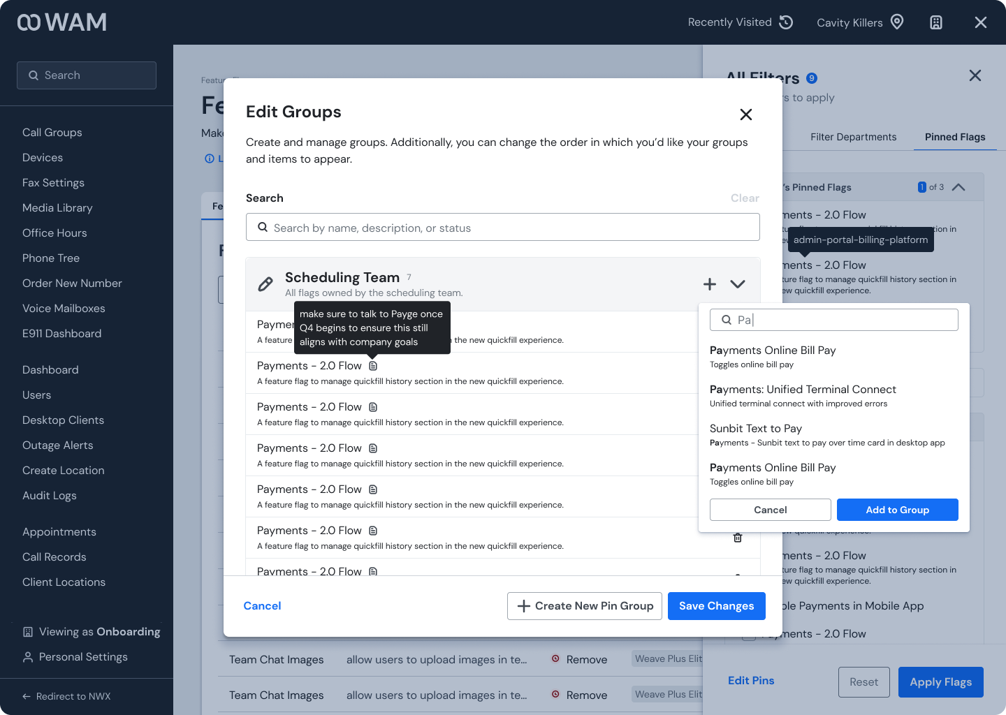 Managing Pinned Feature Flag Groups - Modal.png