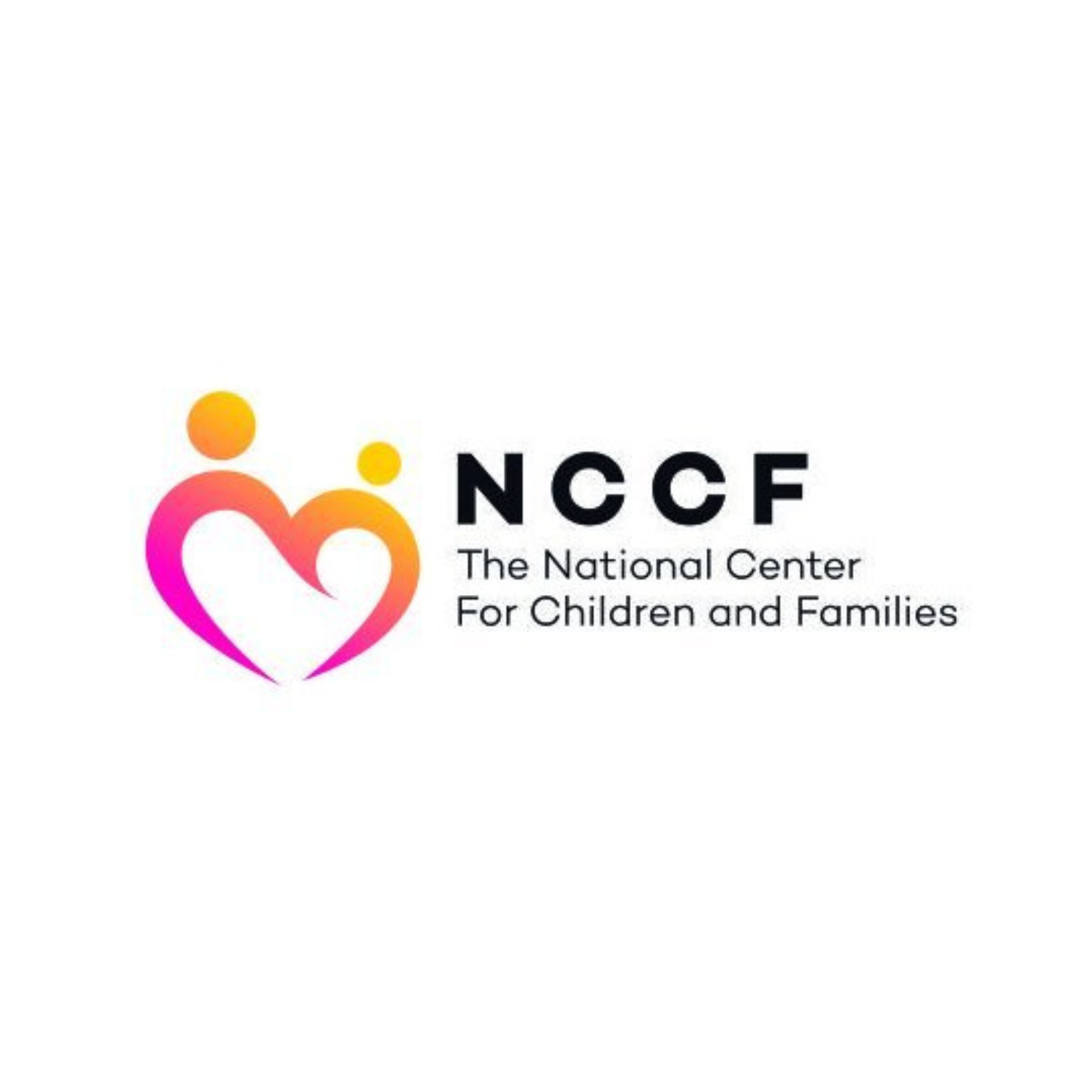 Logo of the National Center for Children and Families (NCCF) featuring stylized figures of a child and adult with a heart shape, with the text 'NCCF The National Center For Children and Families'.
