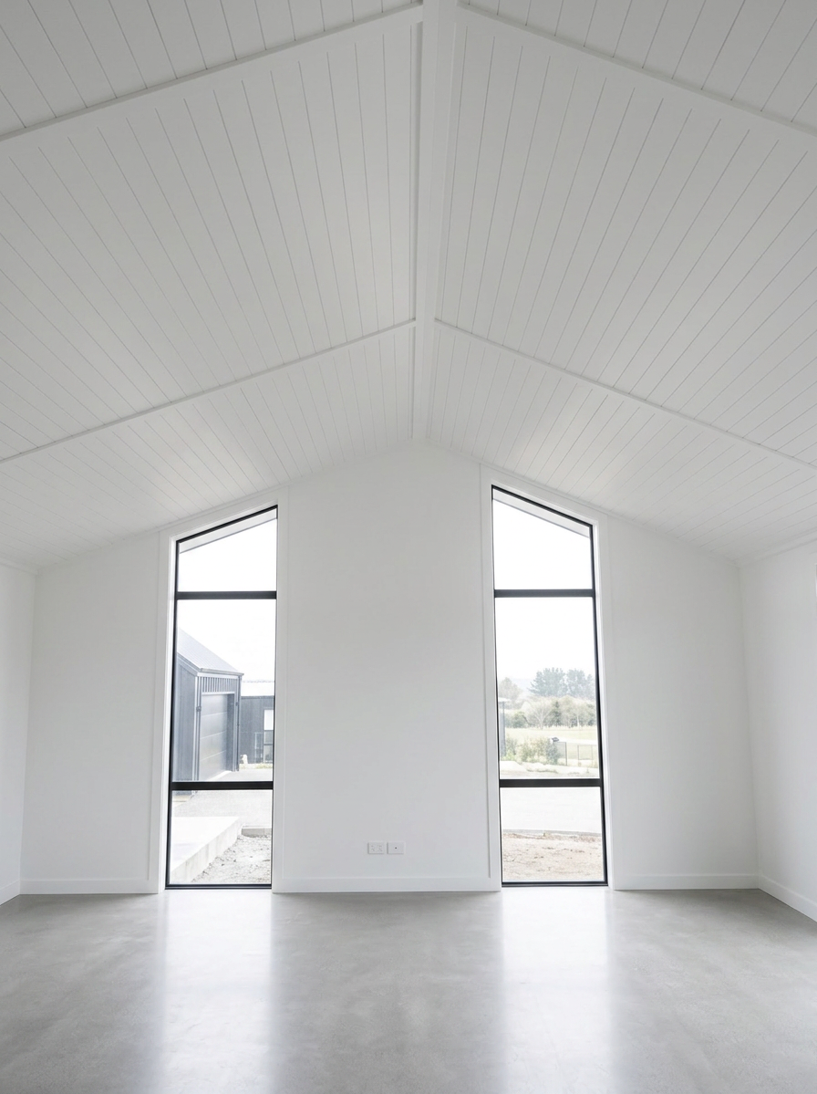 LC Decorating - Exceptional white paint job in a living space, Jacks Point.