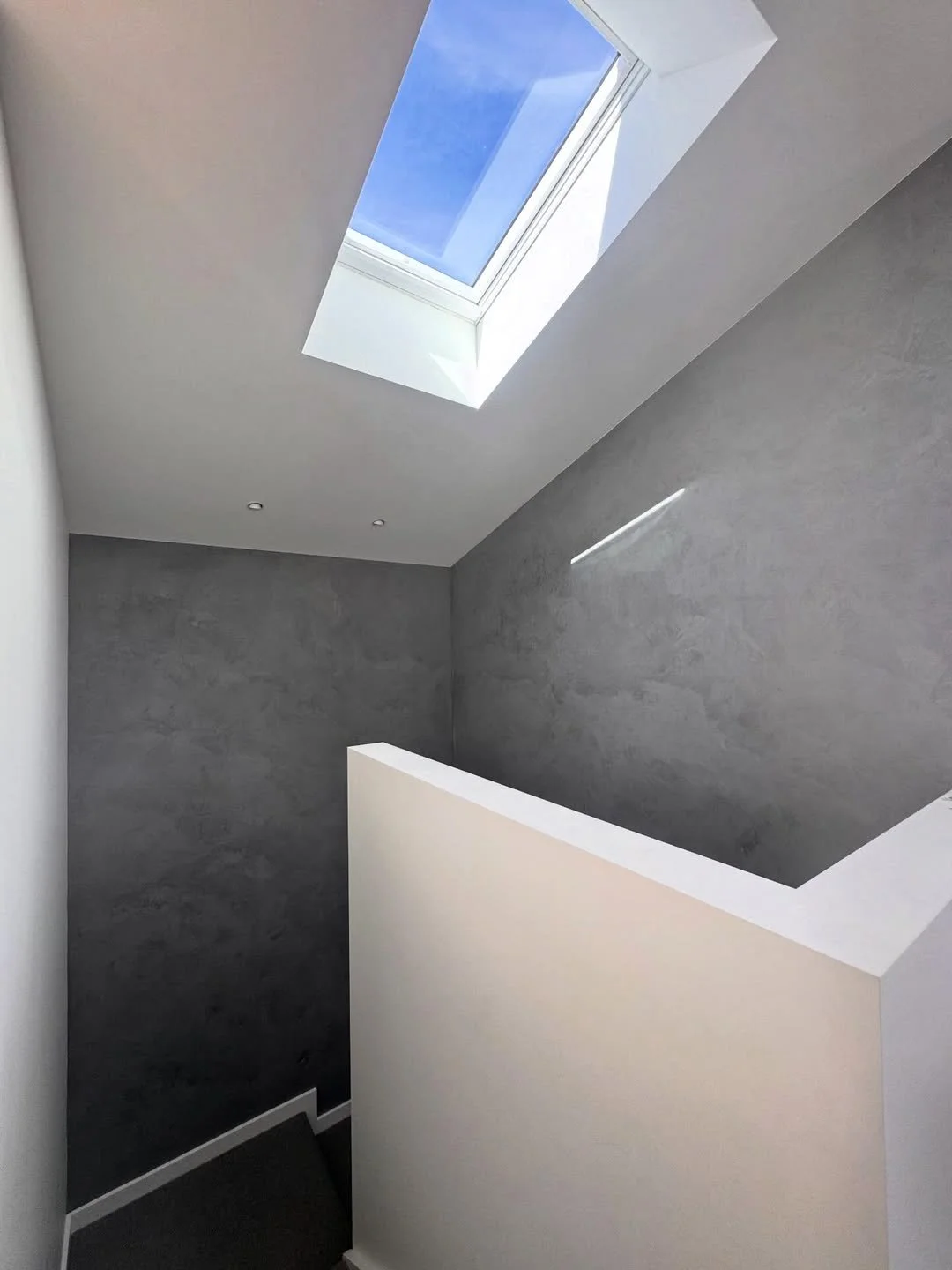 LC Decorating - Venetian plaster finish. Raw, concrete polish look. New build in Jacks Point.