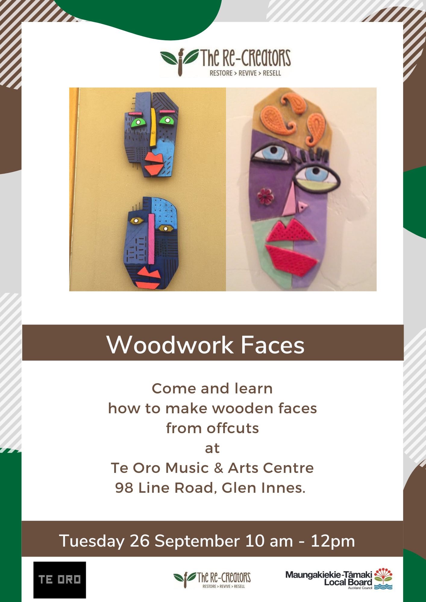 The Re-Creators: Woodwork Faces