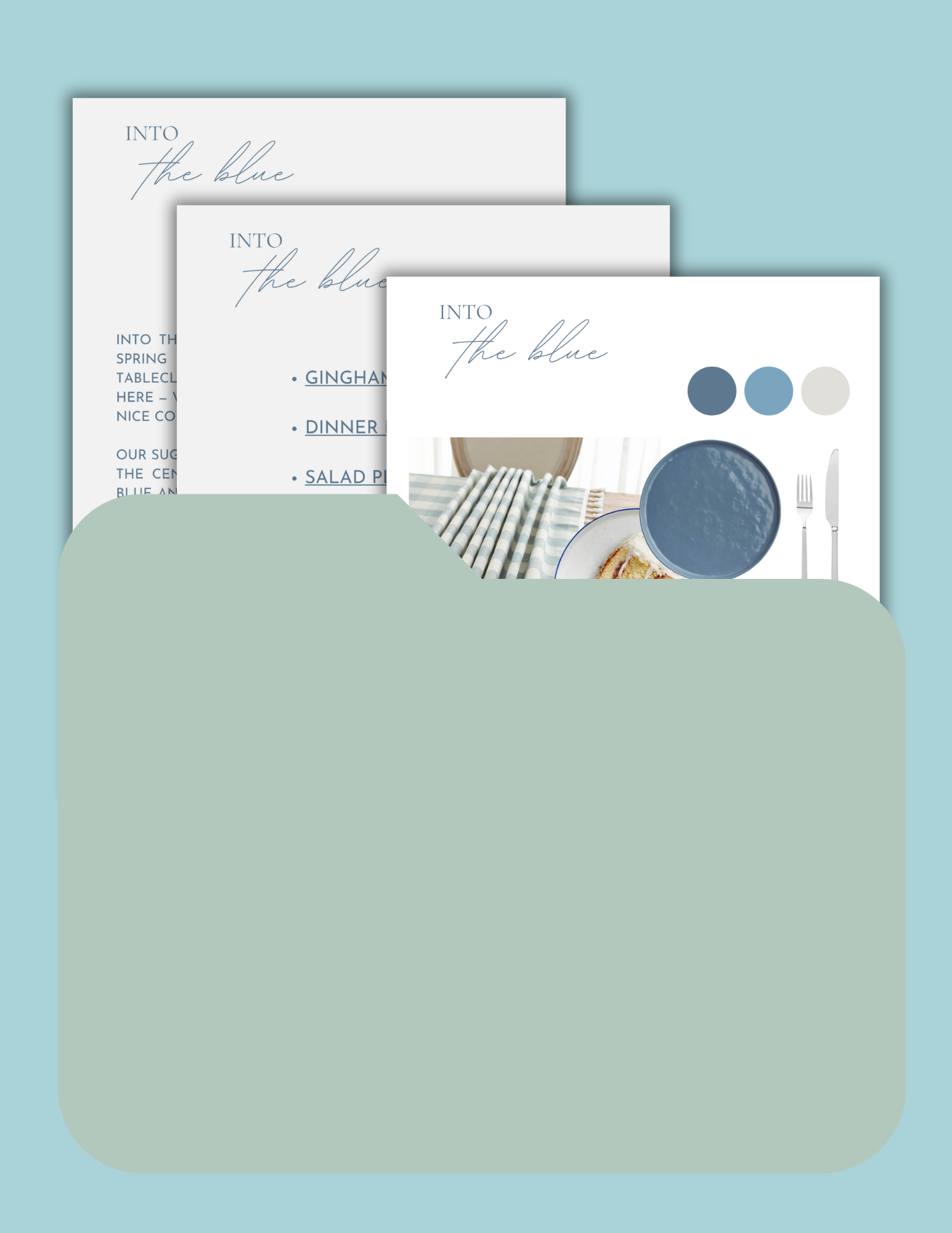 into the blue table setting guide
