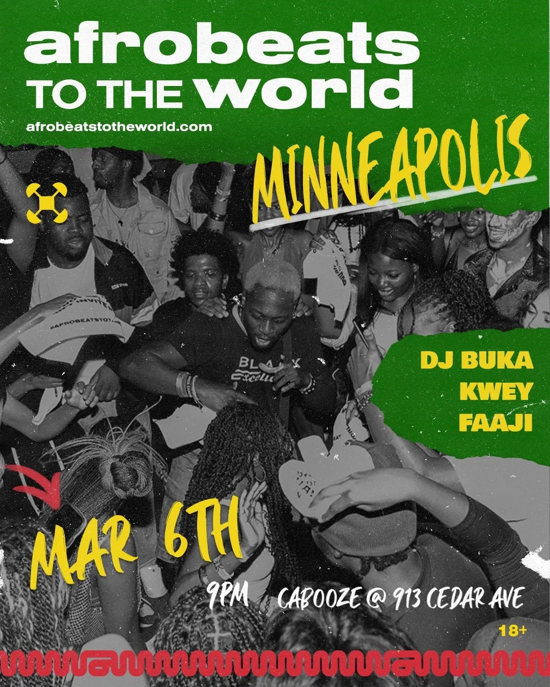 MINNEAPOLIS 🌍🔥

March 6th we&rsquo;re bringing Afrobeats to the World to the city!

🎧 OPENING DJ :
@kwey_ @djfaajii 

THE MAIN SHOW w/ @iam_djbuka 💃🏾 with ATTW dancers @mandy_ani &amp;  @thatgirltriciaa all night.

Early Birds = SOLD OUT 🚫
Grou