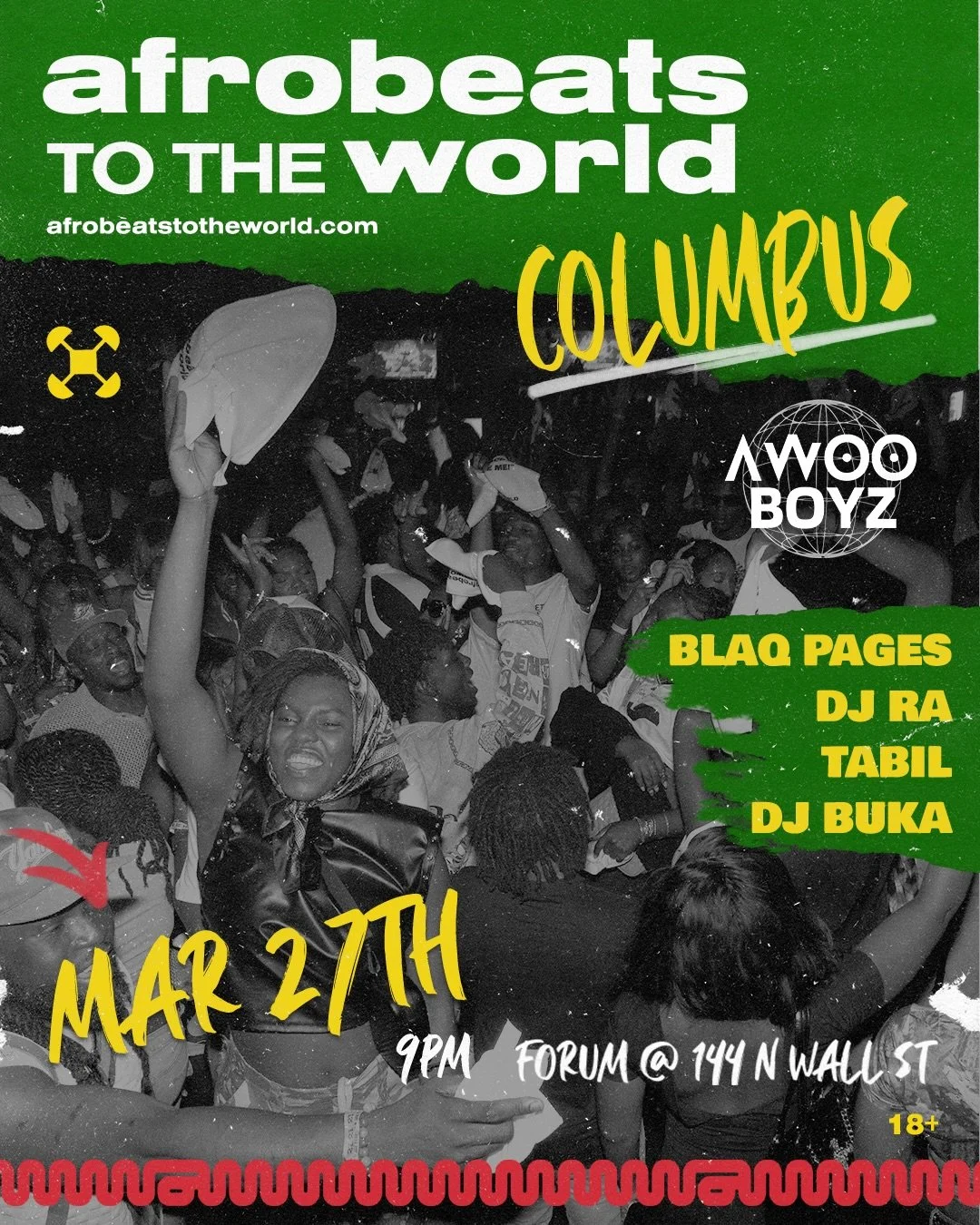 COLUMBUS 🚨 This one&rsquo;s moving fast 🌍🔥

Afrobeats To The World | March 27

🎧 @blaq.pages @iam_djbuka @_tabil @itsdeejayra
💃 @naijaish @mandy_ani

Tickets 80% sold out
Secure your ticket today! 

#afrobeatscolumbus #columbus