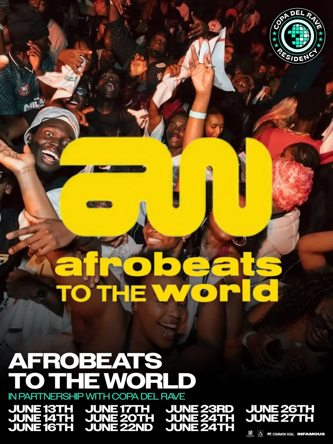 🚨 LOS ANGELES 🚨

The World Cup is better together. ⚽🌍 Join us as we watch, dance, celebrate, and rally behind our favorite African teams together all tournament long.

⚽🌍 We&rsquo;re partnering with Copa Del Rave Los Angeles for a series of FREE 