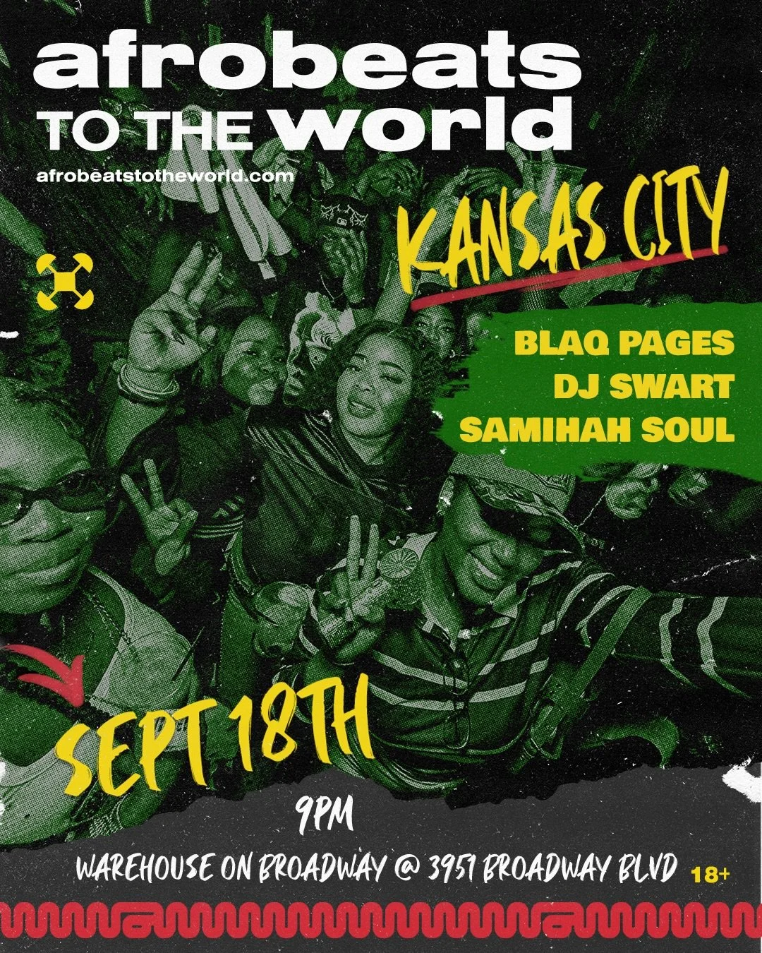 KANSAS CITY 🔥 We&rsquo;re coming back to KC for another unforgettable night 🌍🎶

📅 Friday, September 18
🎧 @blaq.pages @only1swart @dj_samihah_soul 🔥 💃 @nksogorgeous

Afrobeats To The World is bringing the full experience back to Kansas City.

T