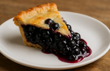 Baking a Mini Blueberry Pie