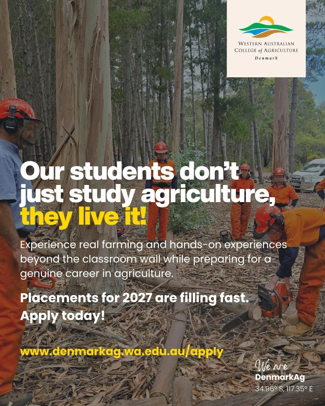 🌱 Now accepting enrolments for 2027 and beyond!

Looking for a hands-on, supportive learning environment where students can thrive? Our College offers real-world experiences, strong pathways, and a close-knit community.

Give your child the opportun