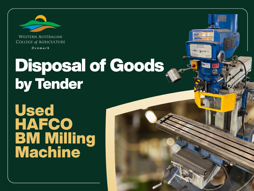 Disposal of a Used HAFCO BM 40V Milling Machine