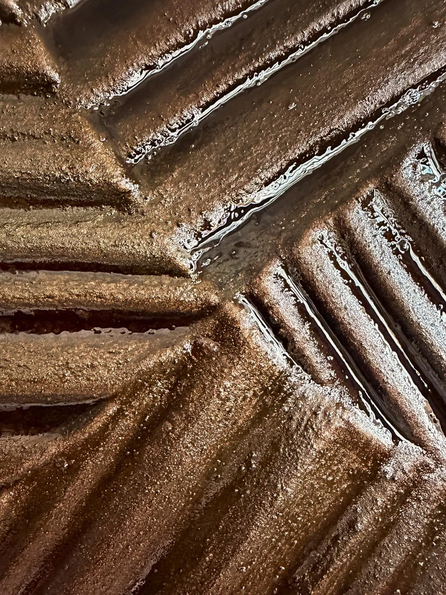 Everything we touch is breathing. 

This piece is not about colour, but about transition. Rust is simply the metal&rsquo;s way of realigning its energy with the oxygen around it. It is a slow, complex, beautiful entanglement of elements. When you loo