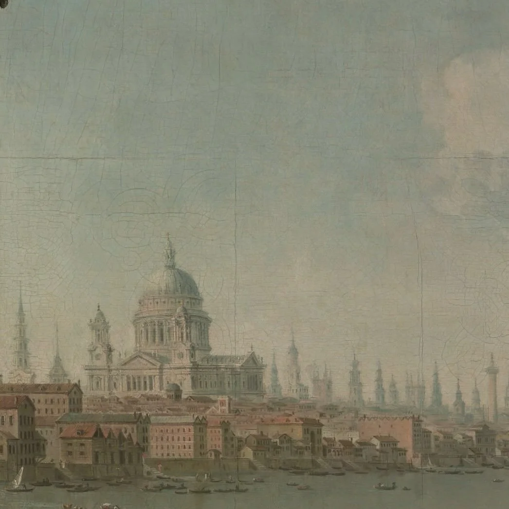 Happy birthday to Sir Christopher Wren, who was born #onthisday in 1632.
Each of his churches had a different spire, and they defined the London skyline - as you can see in this detail from a view of the City painted around 1745.
Image: 
Capriccio