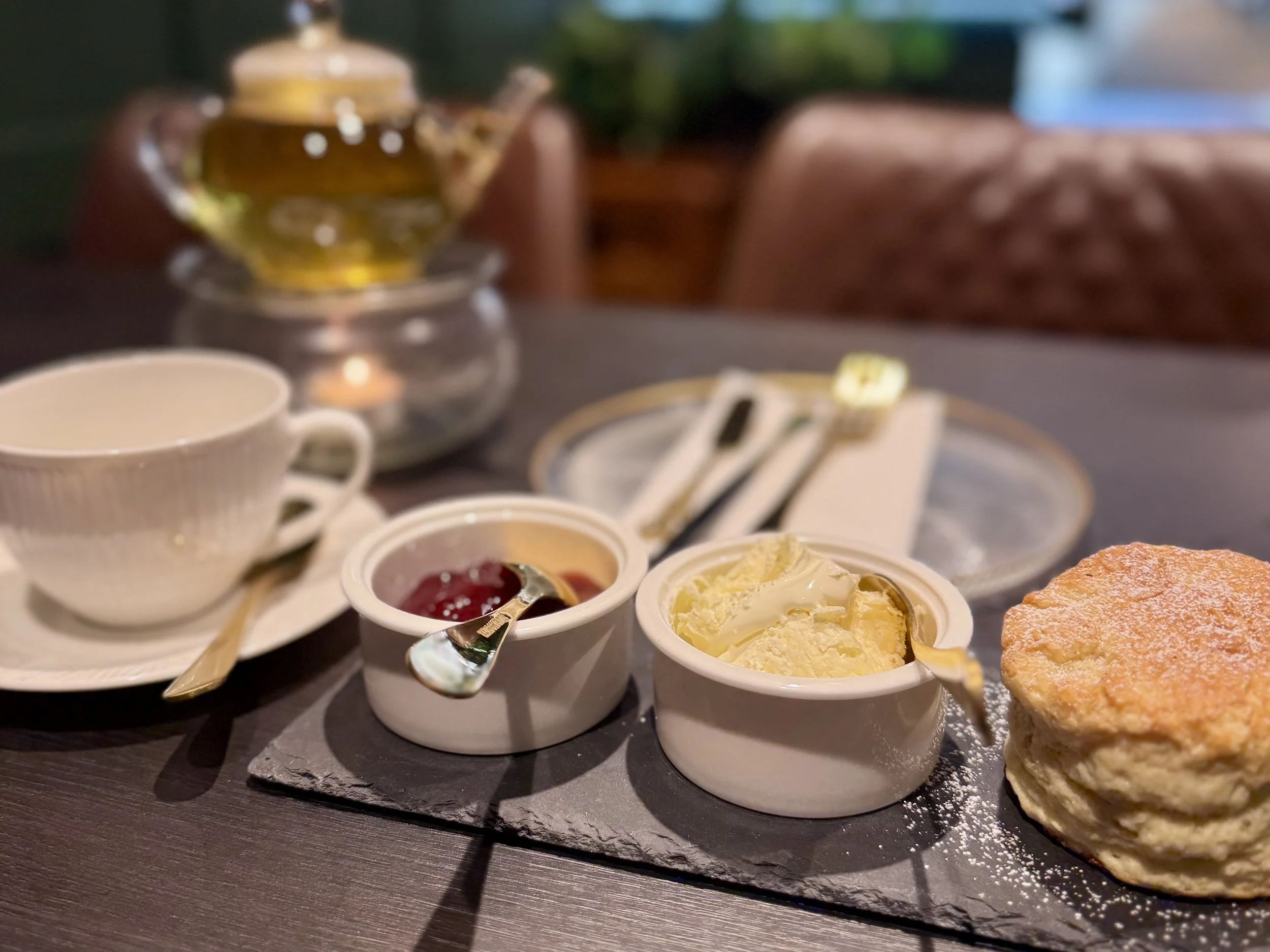 Scone, jam and clotted cream