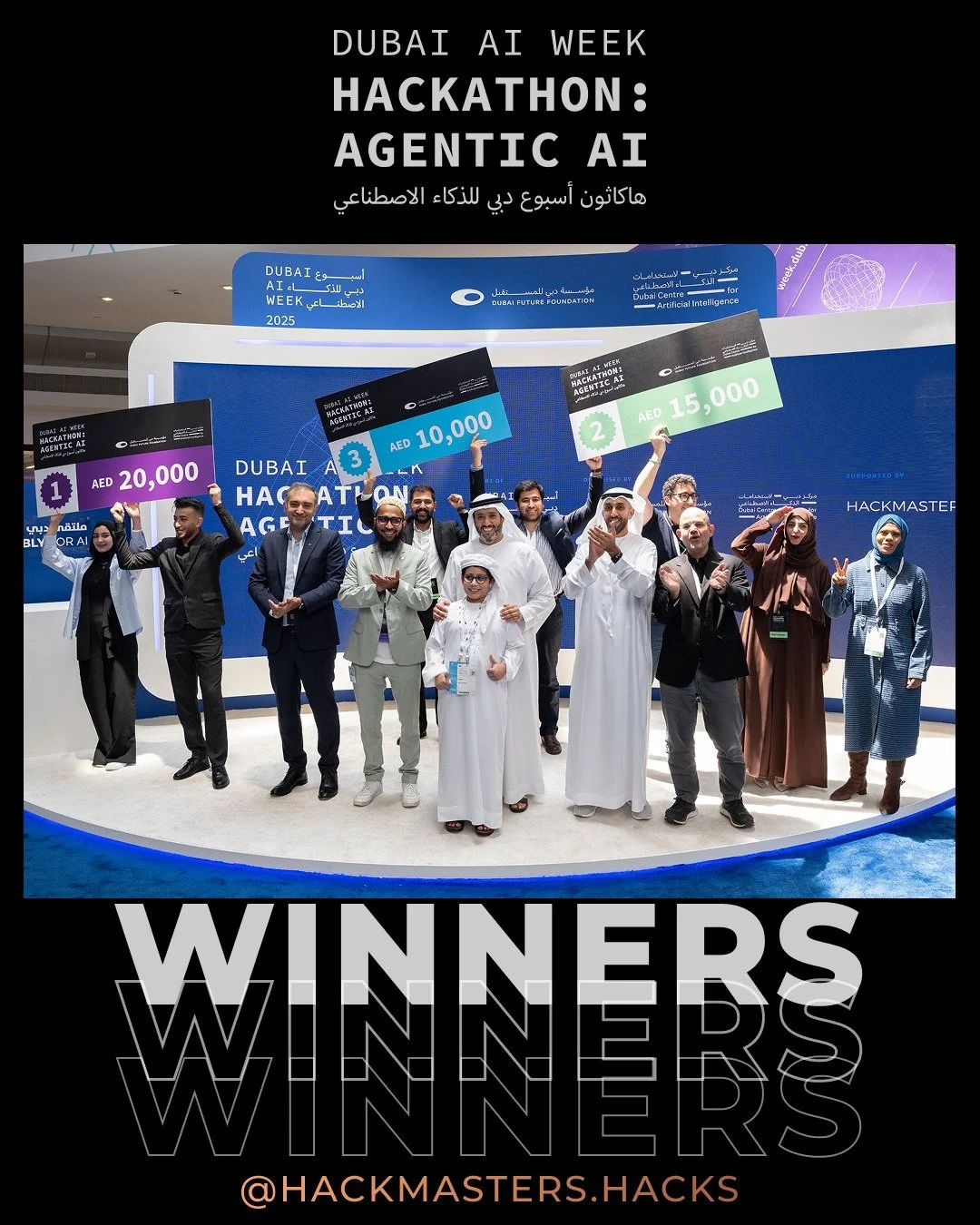 That&rsquo;s a wrap on #AgenticAIHackathon at #DubaiAIWeek! 🚀
Huge congrats to our top teams:

🥇 1st &ndash; Team Mindra (Oussama &amp; Rashida)
🥈 2nd &ndash; Team GAC (Luigi, Muhammed, Sarra, Talha, Tanzeel)
🥉 3rd &ndash; Team Makan AI (Safwan, 