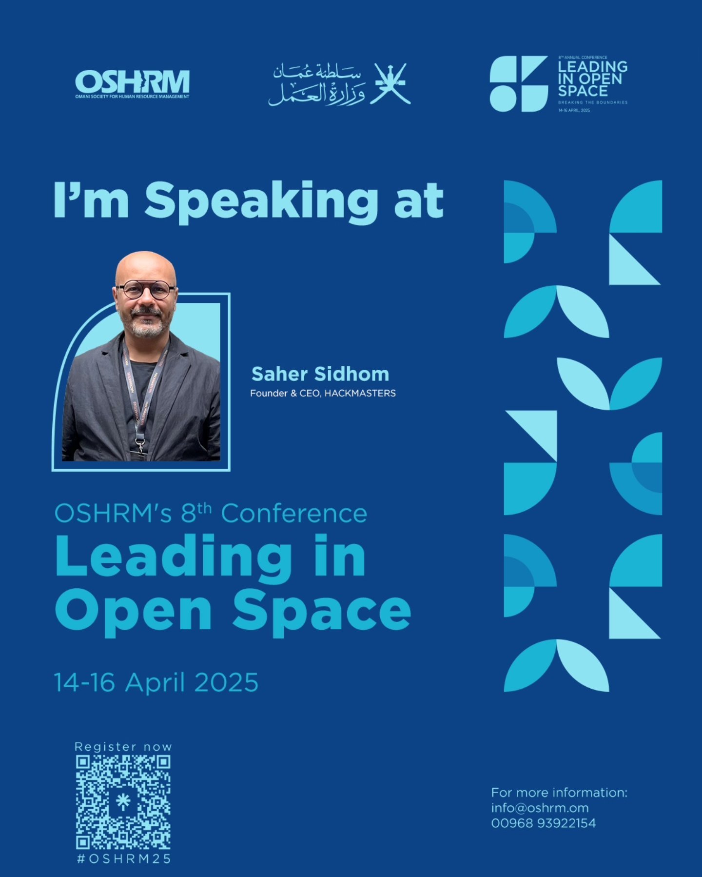 Our CEO saher sidhom will be speaking at @oshrm Conference in Leading in Open Space

#OSHRM #OSHMR2025
