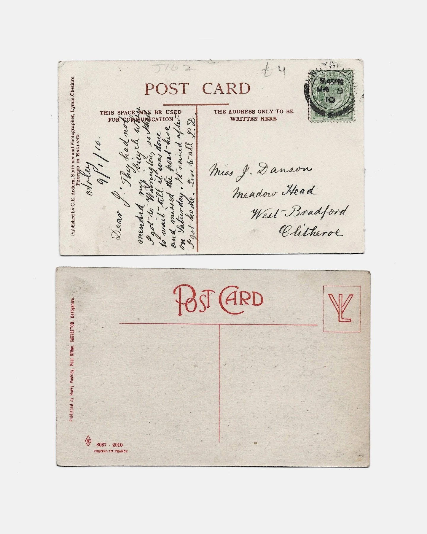 Reference gathering from vintage shops for a new project. 

There&rsquo;s a wealth of interesting typography and textures to be found on the back of an old postcard. Not just in the printed design, but also in the handwriting &ndash; often so elegant