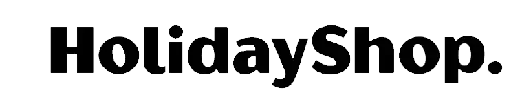 The logo of HolidayShop with bold black text on a white background.