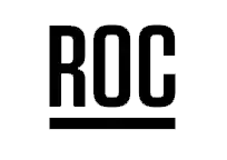 Logo with the letters 'RUC' in bold black font.