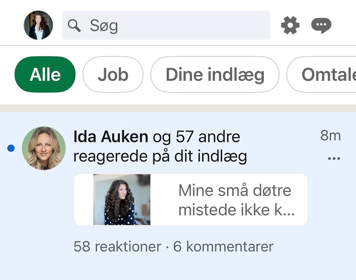 Det kan noget, n&aring;r en af dem fra Borgen, kaster opm&aelig;rksomhed efter et af mine opslag p&aring; LinkedIn ❤️

&ldquo;Mine sm&aring; d&oslash;tre mistede ikke kun deres far, da han d&oslash;de.
De mistede ogs&aring; den mor, de kendte.
Ingen,