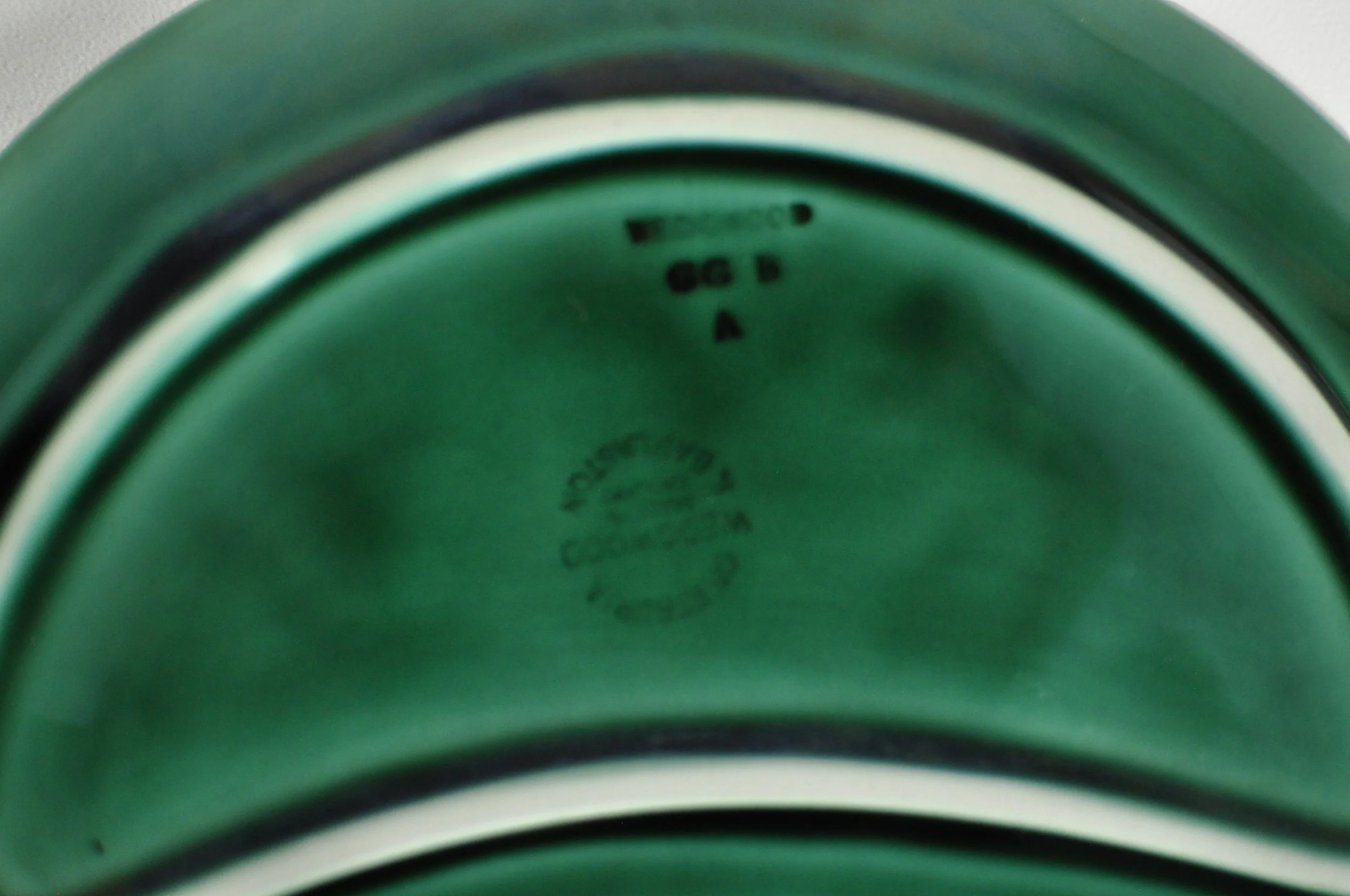 Back of plate showing Wedgwood Etruria and Barlaston maker's mark.